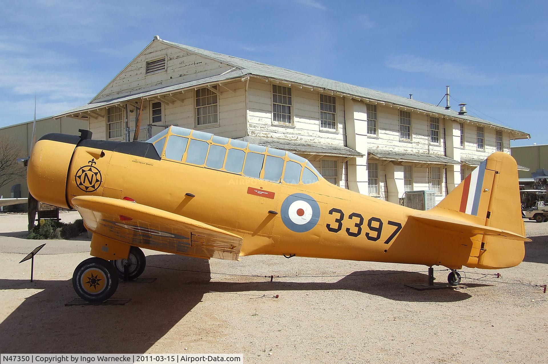 N47350, 1940 North American BT-14A C/N 64-2150/3397, North American BT-14A Yale at the Pima Air & Space Museum, Tucson AZ
