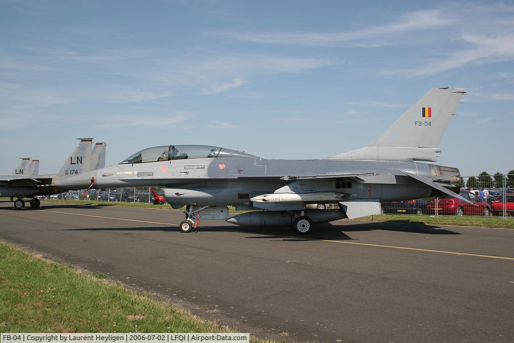 FB-04, 1979 SABCA F-16B Fighting Falcon C/N 6J-4, Open Door at Cambrai Airbase, France