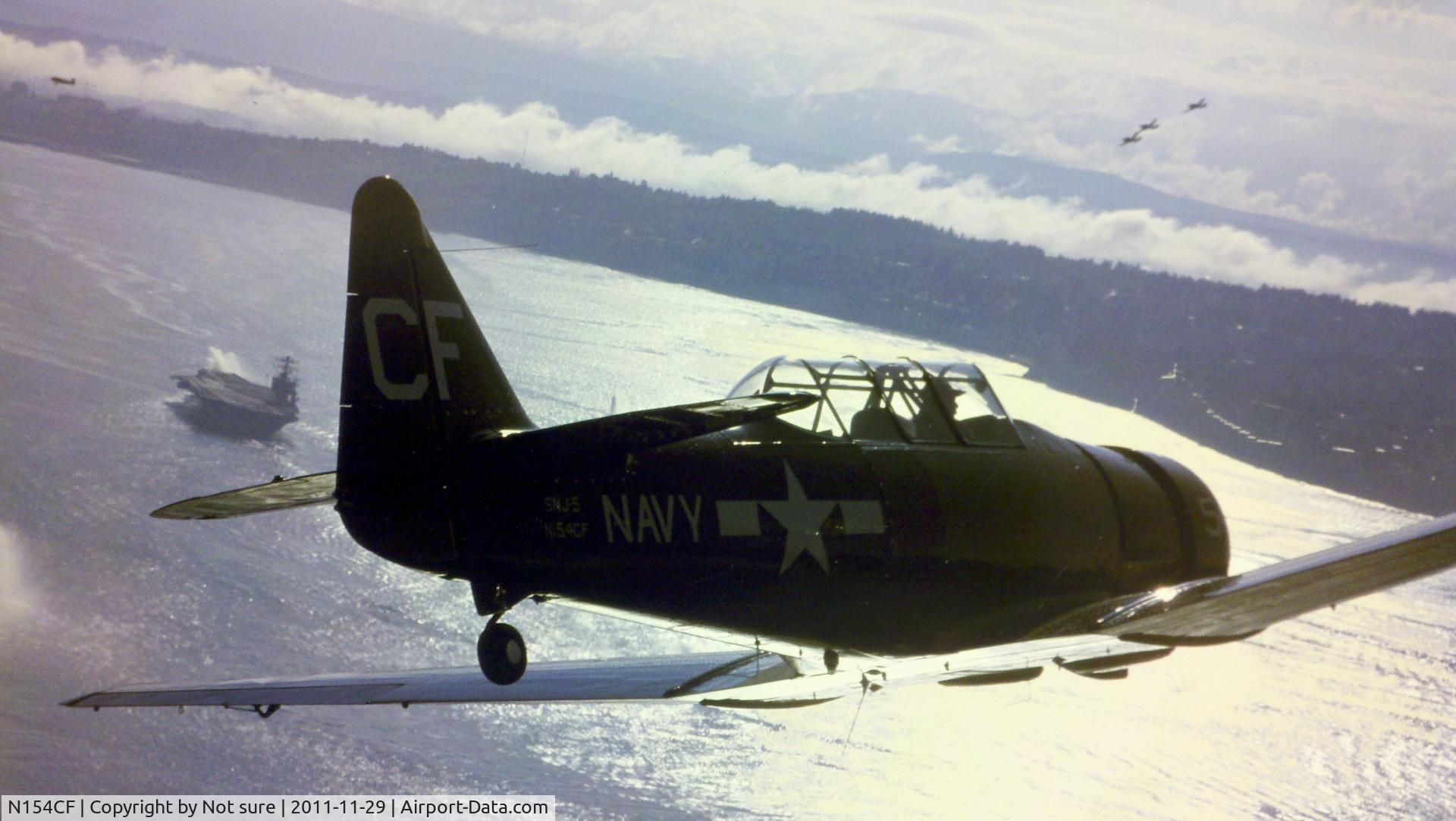 N154CF, 1960 North American SNJ-5 Texan Texan C/N 88-15173, This is a pic of my grandpa when he was flying in the Navy Reserves.  I believe the pic was taken in Puget Sound, near Everette, WA