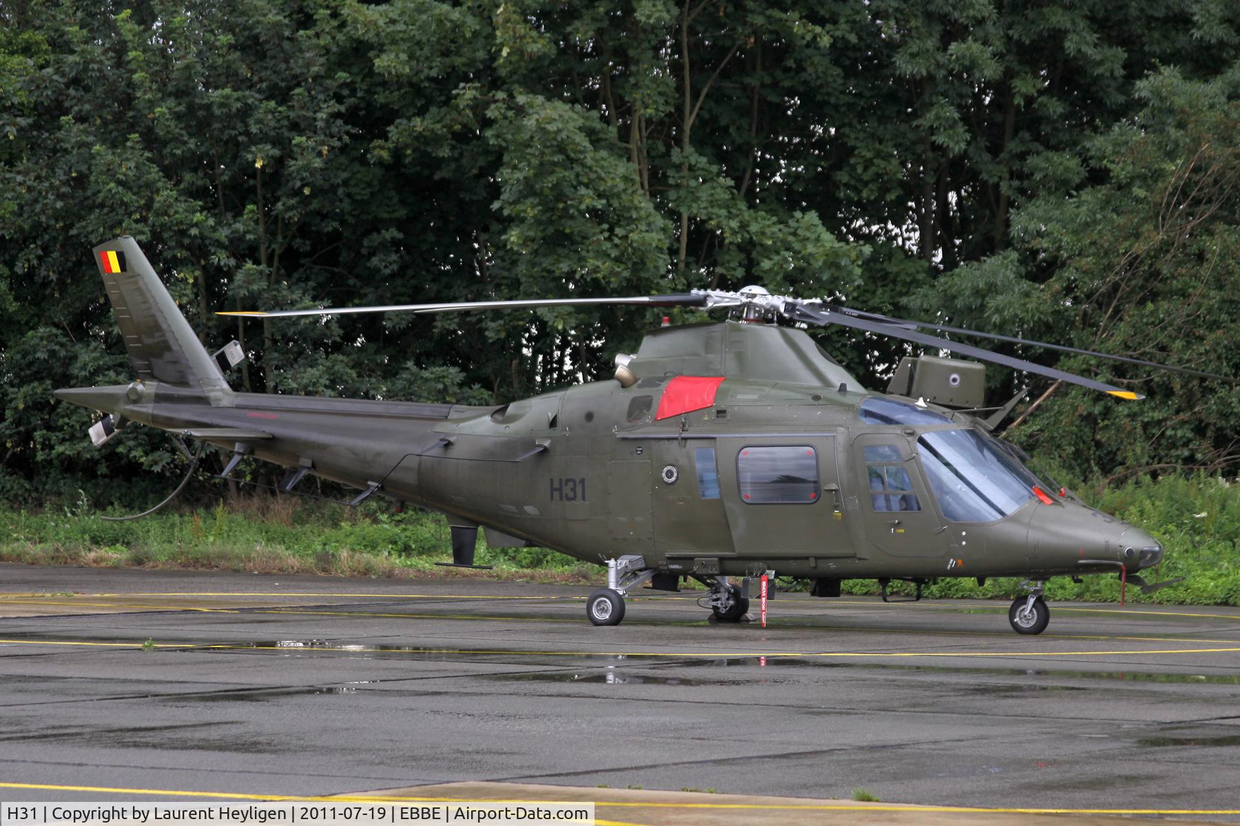 H31, Agusta A-109BA C/N 0331, On the flightline of its new homebase at Beauvechain Airbase.