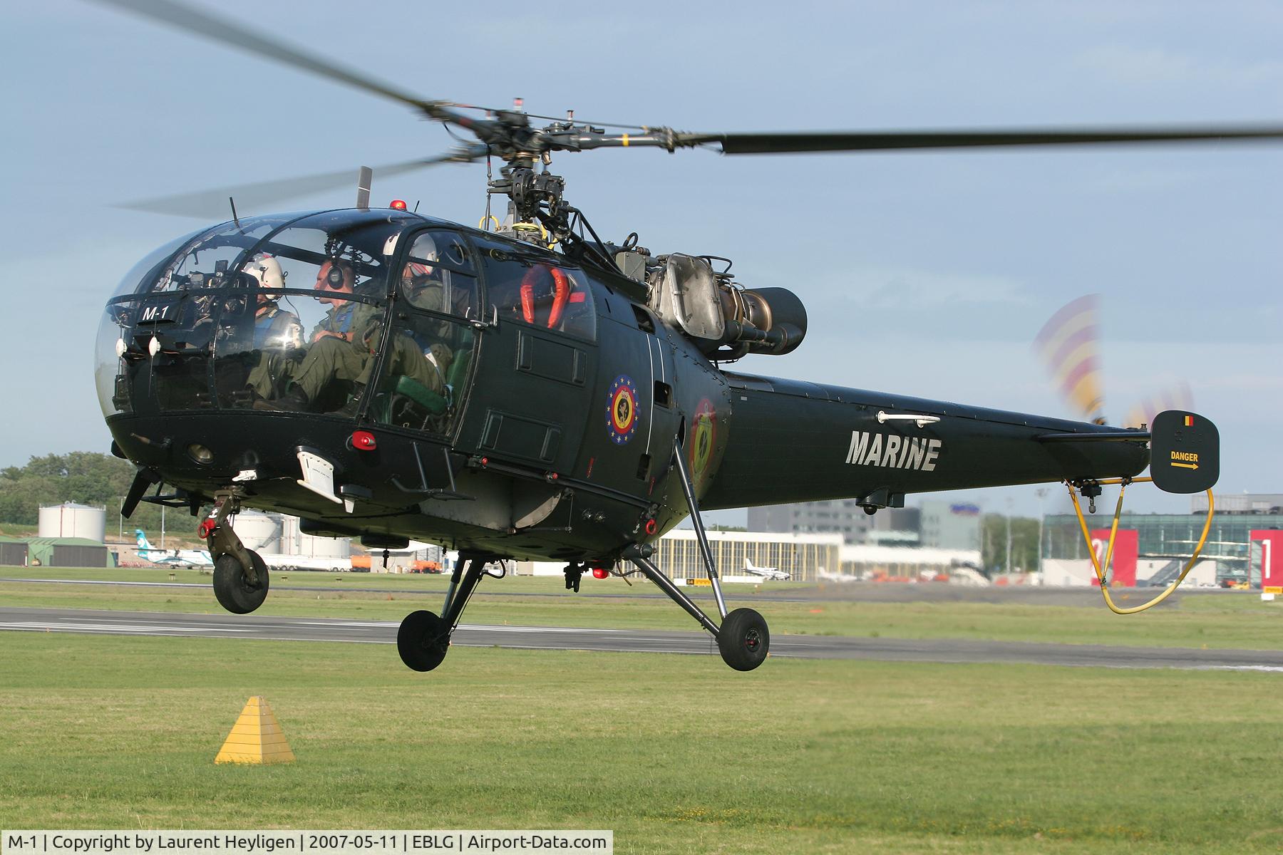 M-1, 1981 Sud Aviation SA-316B Alouette III C/N 1812, Arriving at Helidays Bierset