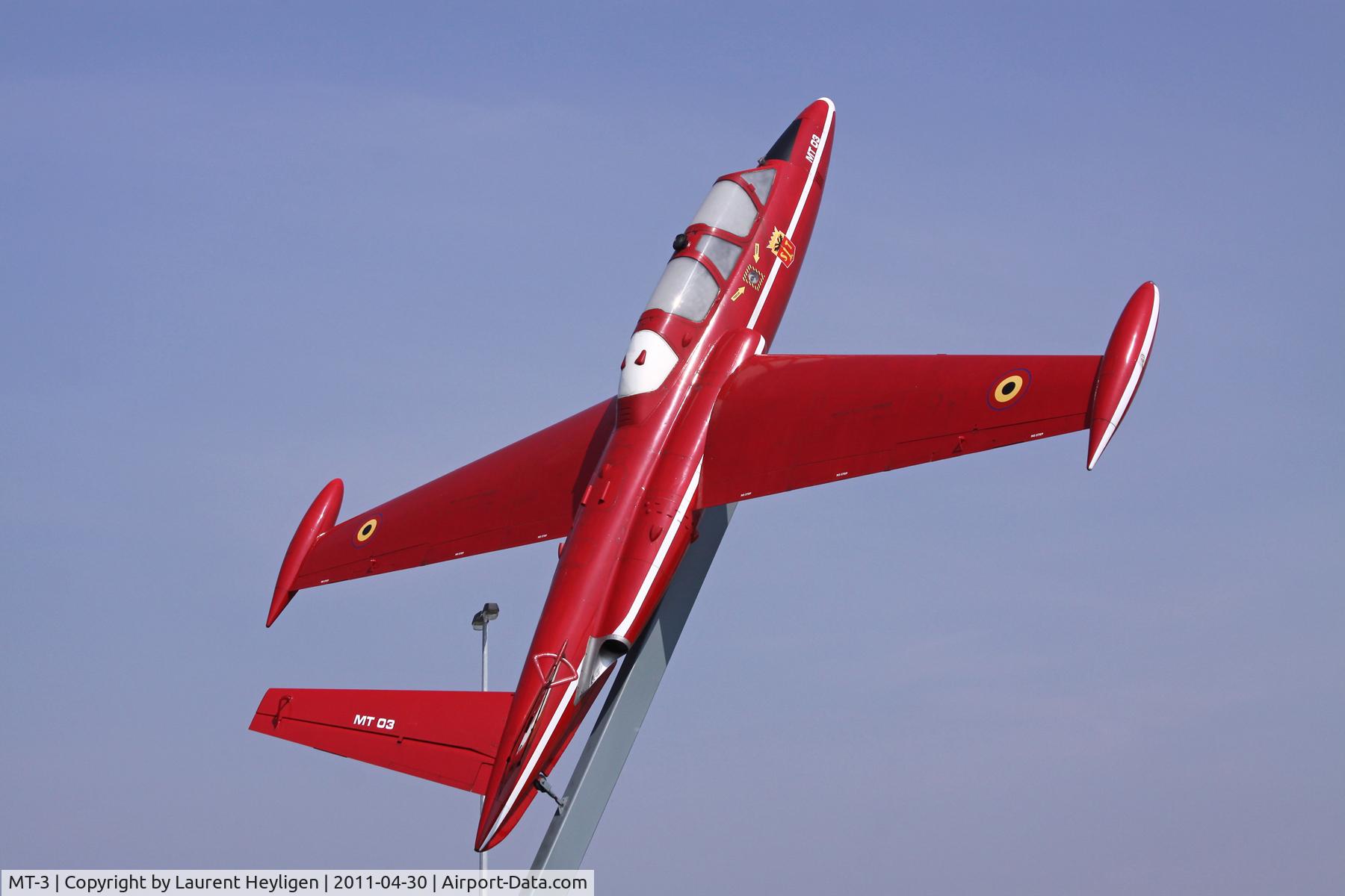 MT-3, Fouga CM-170R Magister C/N 260, Preserved on a roundabout near the former airbase Brustem, Sint-Truiden