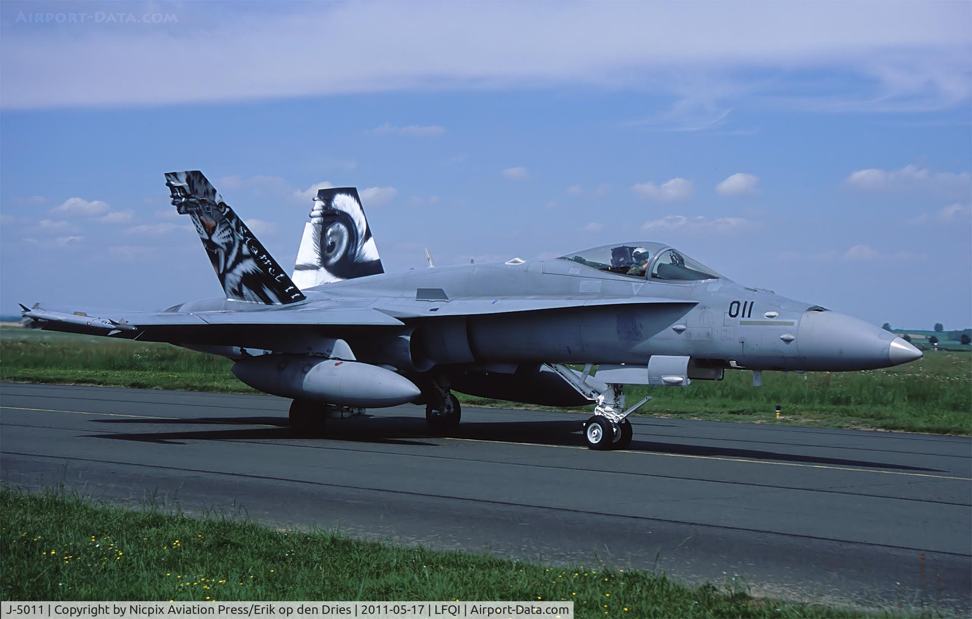 J-5011, McDonnell Douglas F/A-18C Hornet C/N 1351, J-5011 at Cambrai AB during the NTM-2011.