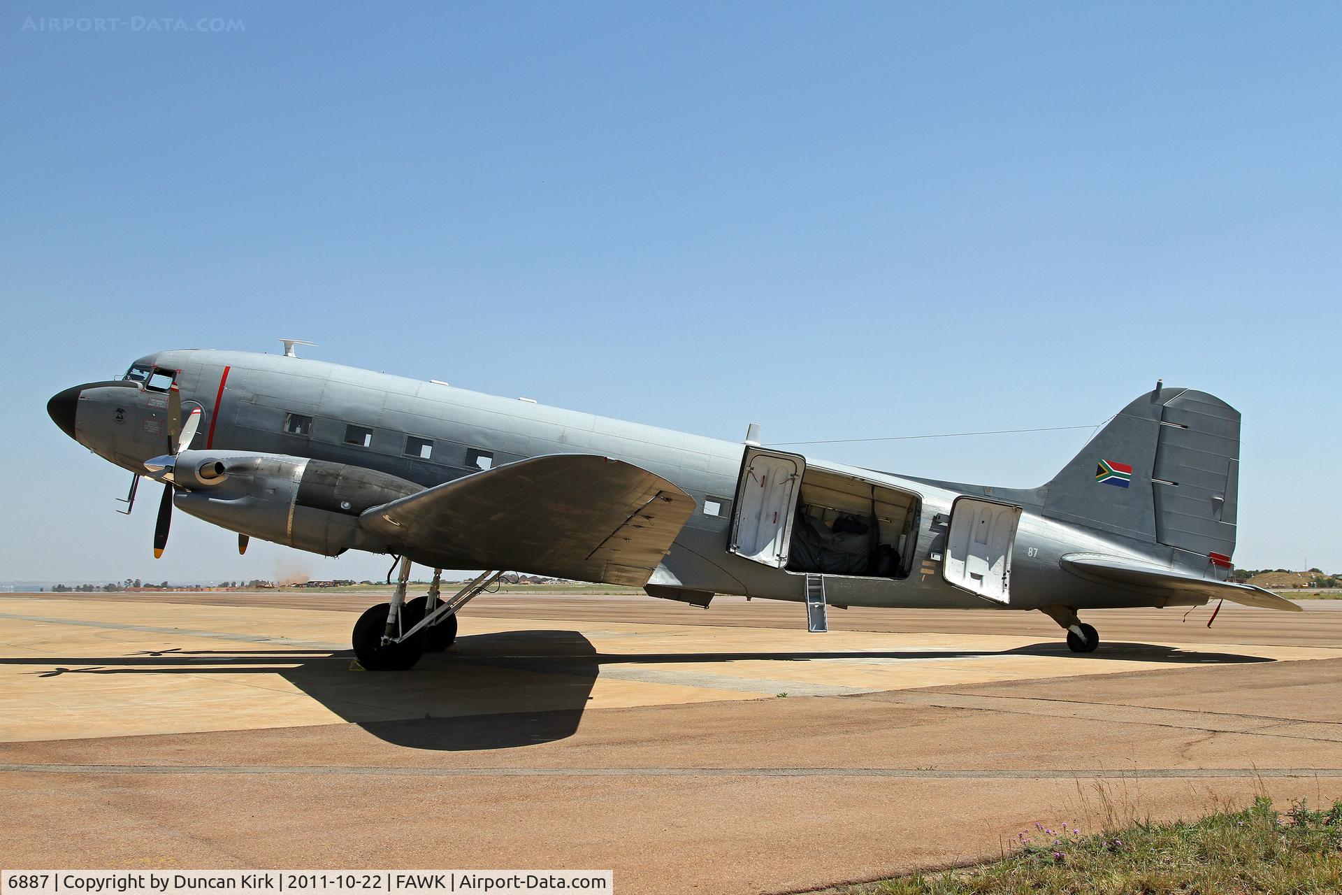 6887, Douglas C-47ATP C/N 12704, Still operational and seen at Waterkloof readying for a flight to Ysterplaat