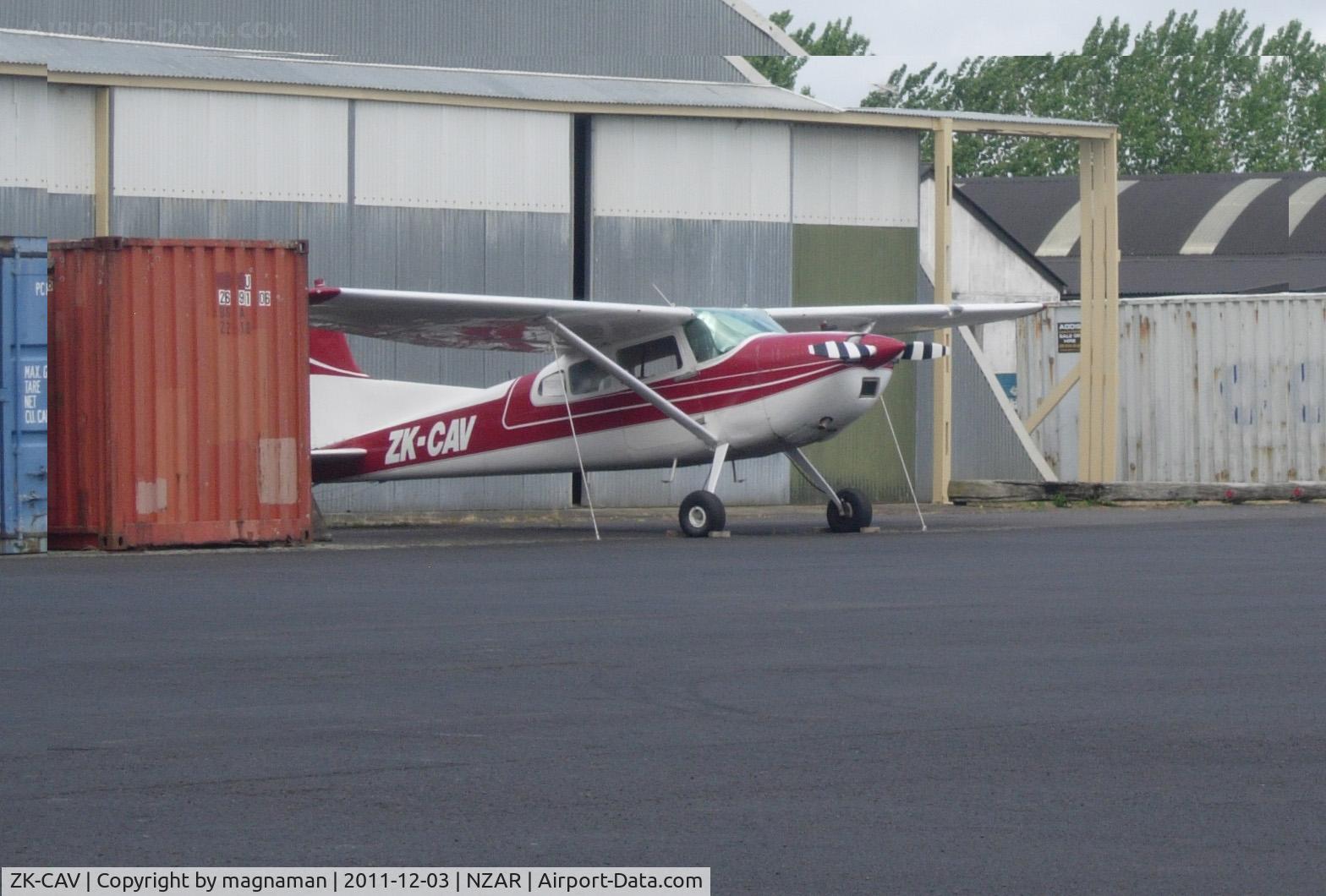 ZK-CAV, Cessna 185 Skywagon C/N 185-0212, Trying to hide behind the containers - always there - not yet seen fly.