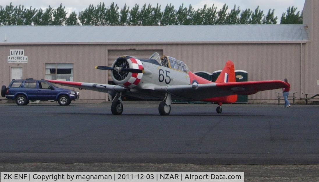 ZK-ENF, North American AT-6D Harvard III C/N 88-14889 (41-33917), A cropped photo as I was a long way away with no zoom.