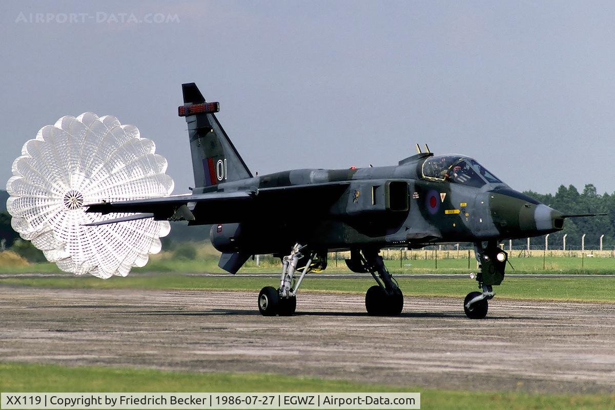 XX119, 1973 Sepecat Jaguar GR.1A C/N S.12, taxying back to the flightline