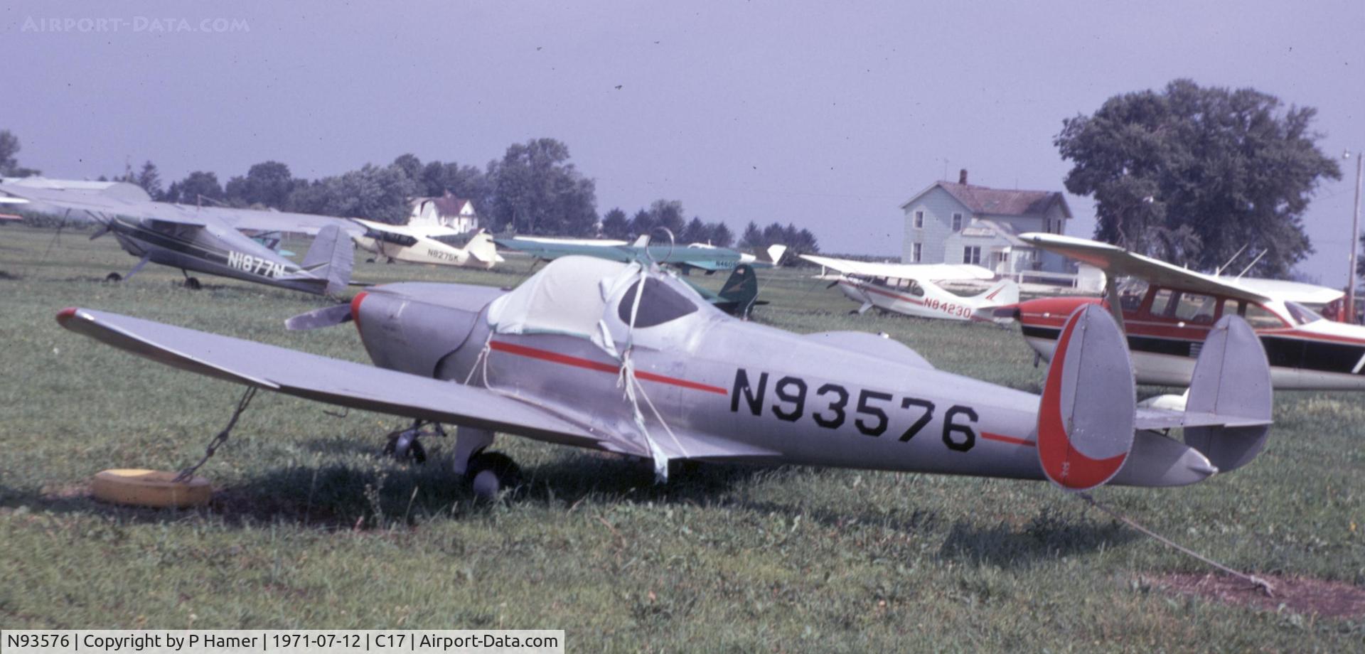 N93576, 1946 Erco 415C Ercoupe C/N 899, Marion, Iowa