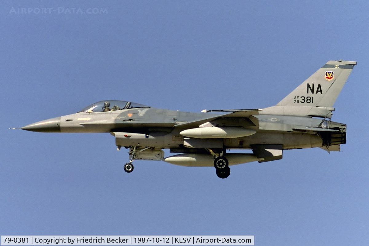 79-0381, 1979 General Dynamics F-16A Block 10A C/N 61-166, on final