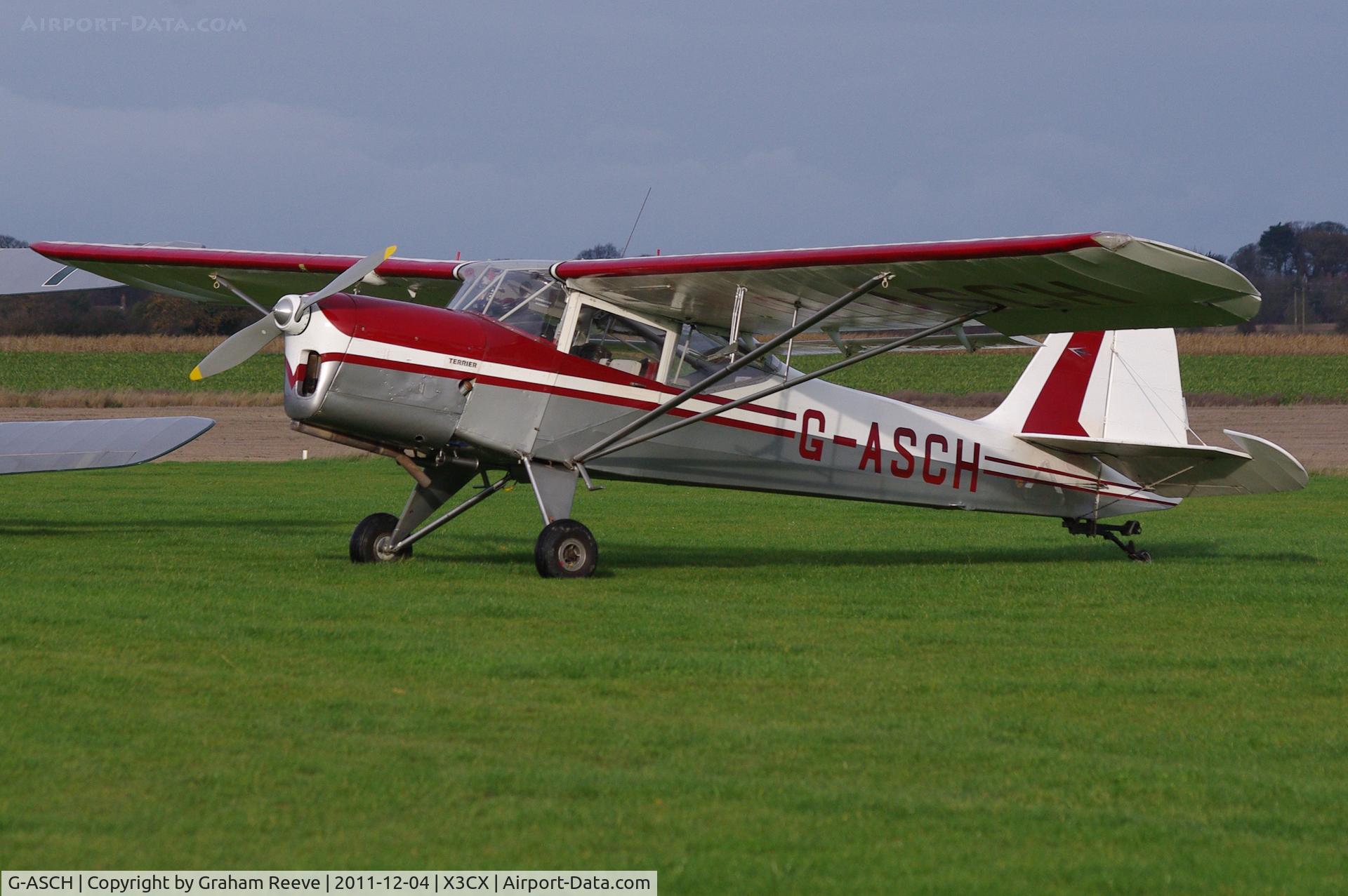 G-ASCH, 1962 Beagle A-61 Terrier 2 C/N B.619, Parked at Northrepps.