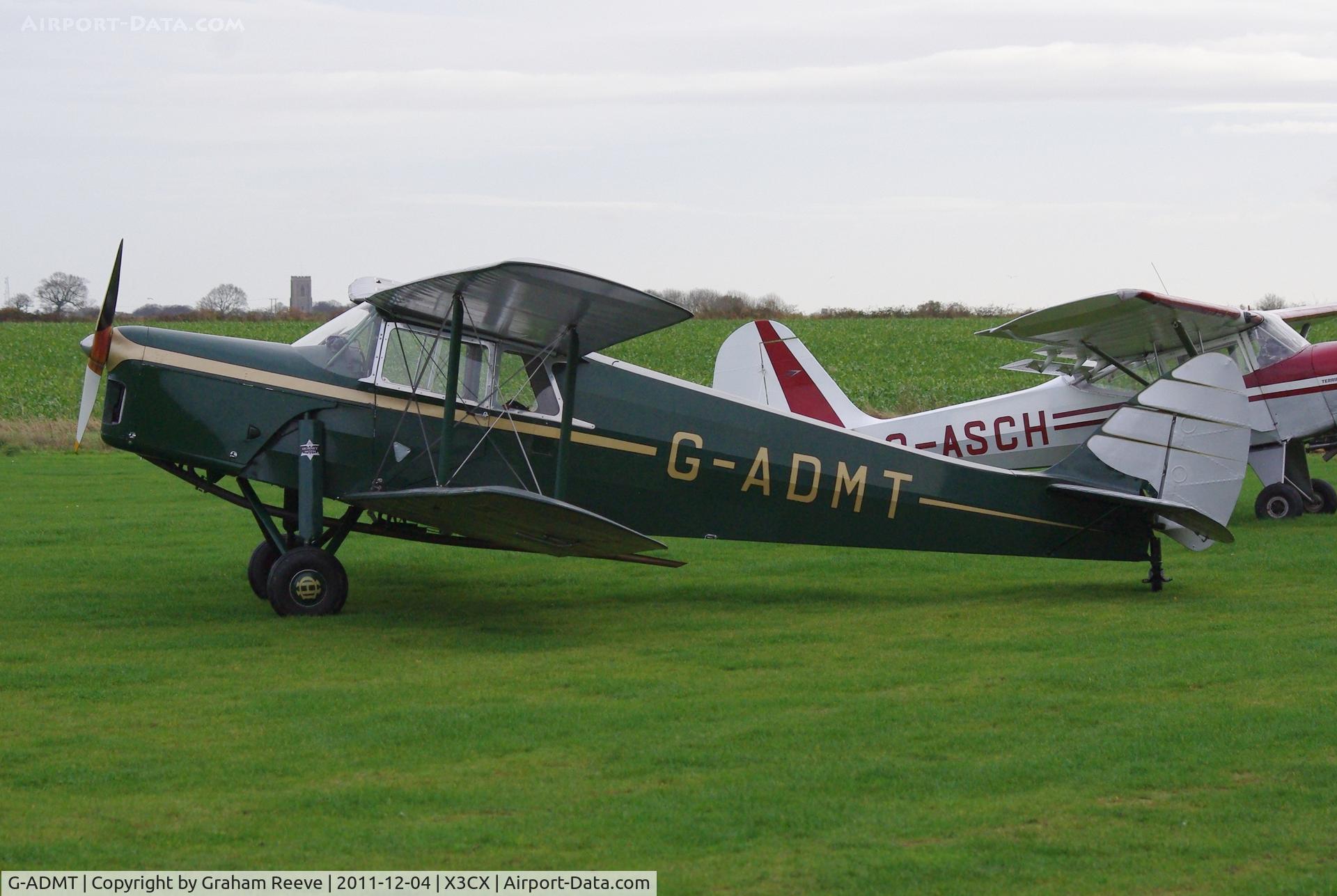 G-ADMT, 1936 De Havilland DH.87B Hornet Moth C/N 8093, Parked at Northrepps.