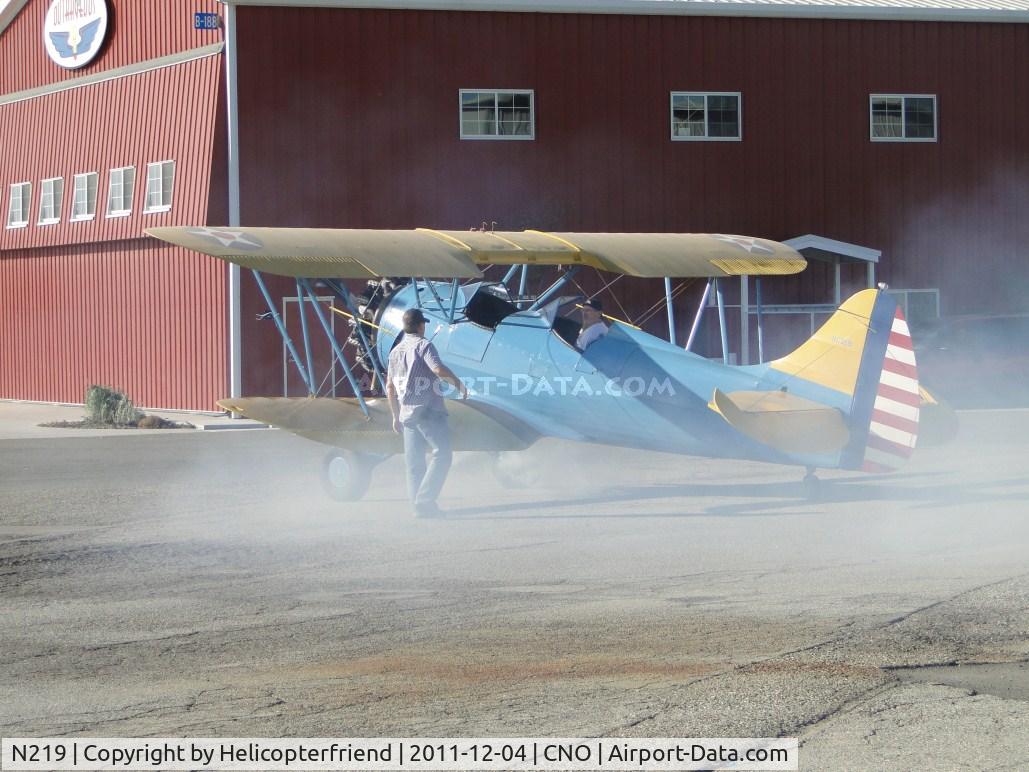 N219, 1939 Waco UPF-7 C/N 5302, Starting up