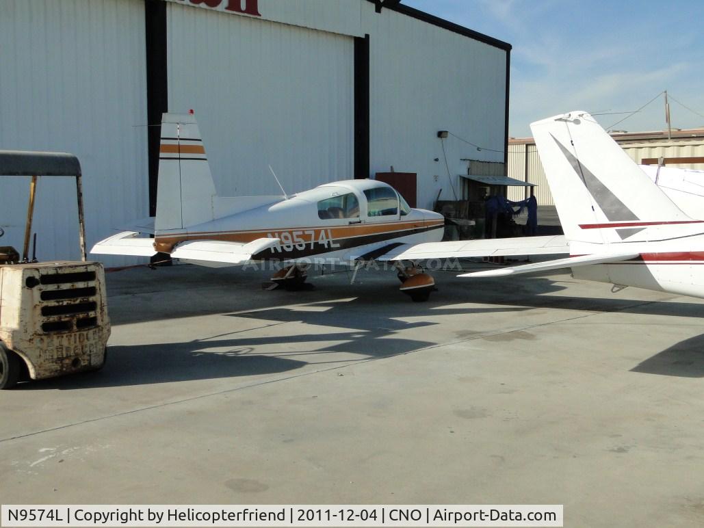 N9574L, 1974 Grumman American AA-5 Traveler C/N AA5-0574, Parked and being worked on
