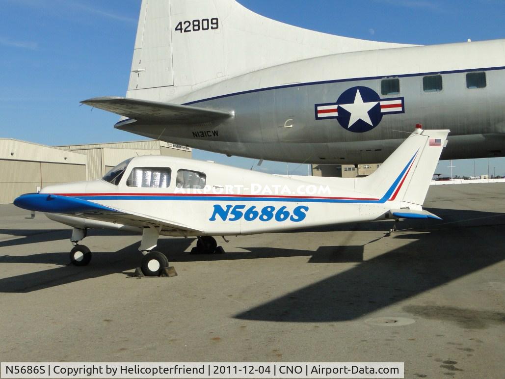 N5686S, 1966 Beech A23-19 C/N MB-126, Parked by the old, big birds near the middle of the airport