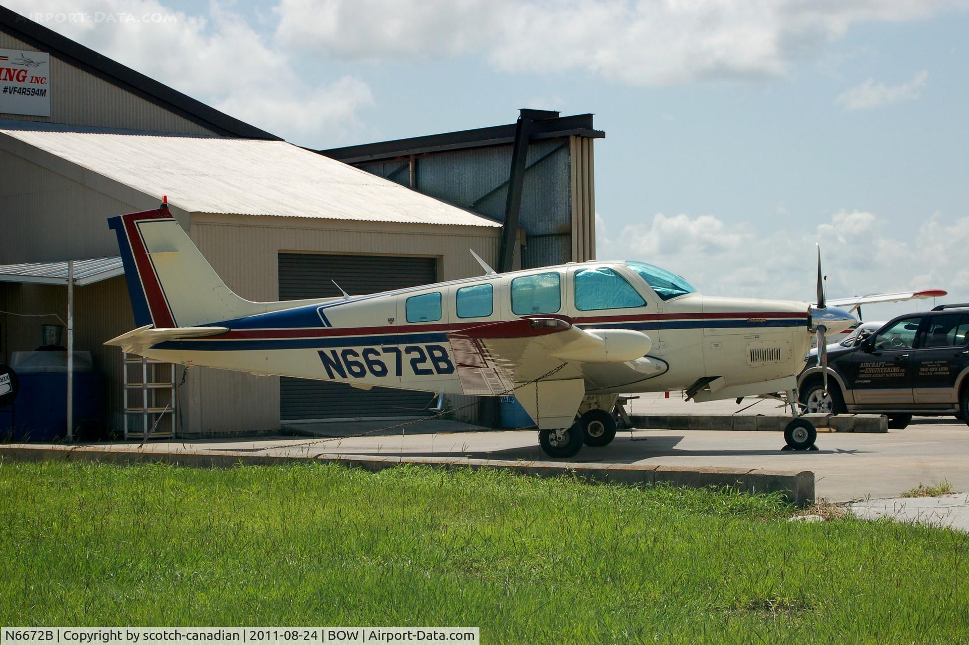 N6672B, 1979 Beech A36 Bonanza 36 C/N E-1584, 1979 Beech A36 N6672B at Bartow Municipal Airport, Bartow, FL
