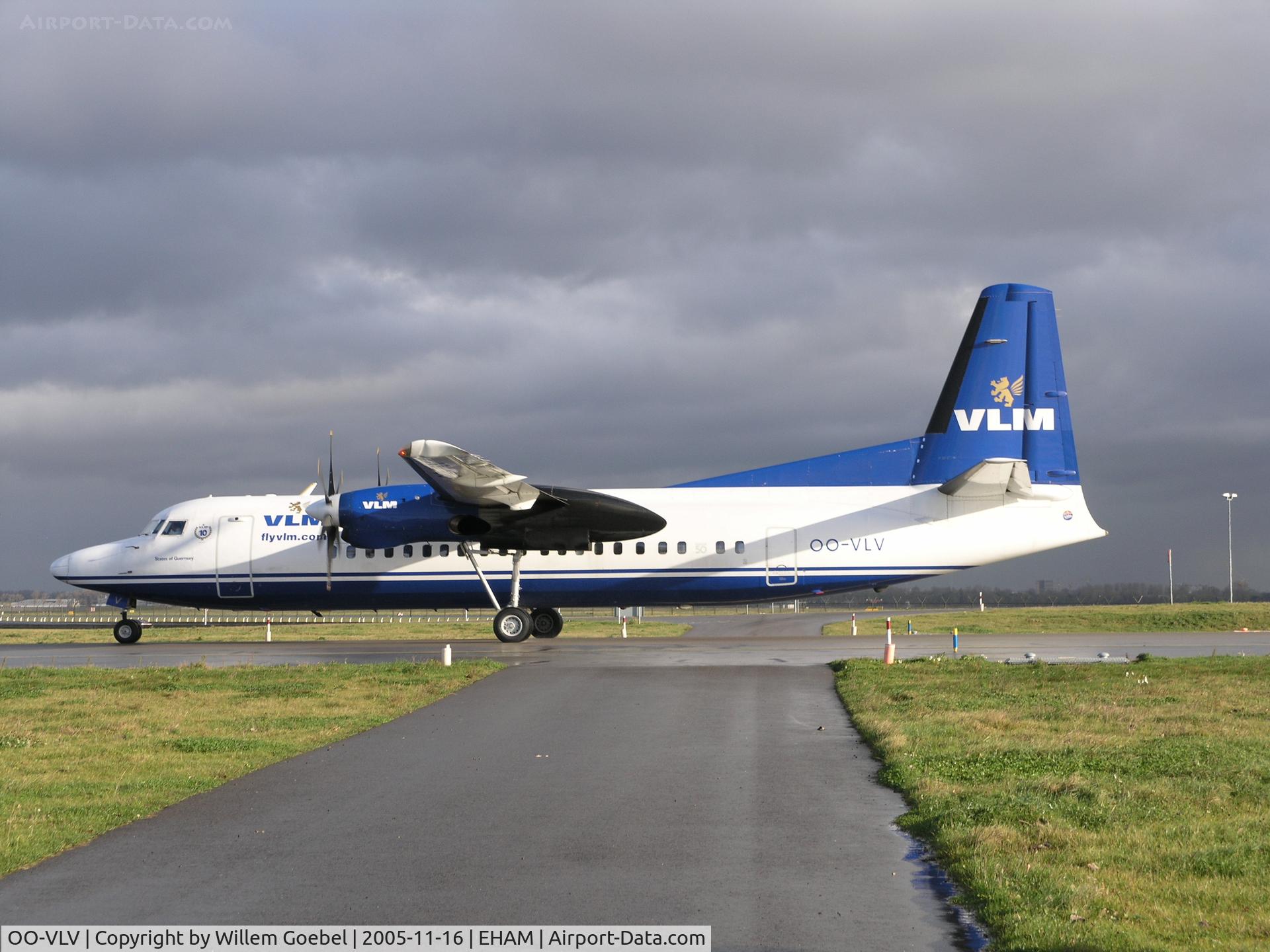 OO-VLV, 1989 Fokker 50 C/N 20160, Taxi to the runway 36L of Schiphol Airport