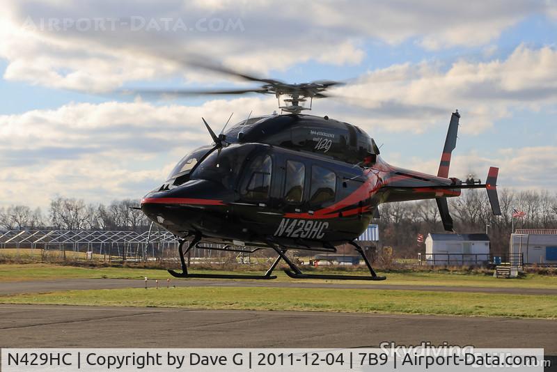 N429HC, Bell 429 GlobalRanger C/N 57019, Landing at Ellington, CT