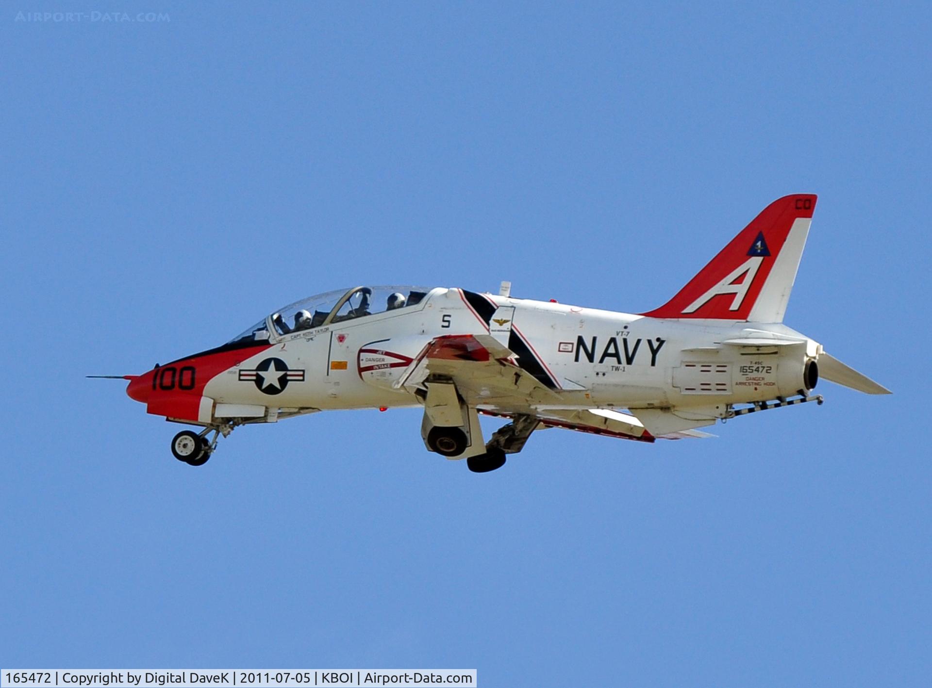 165472, Boeing T-45C Goshawk C/N C029, East approach @ KBOI
