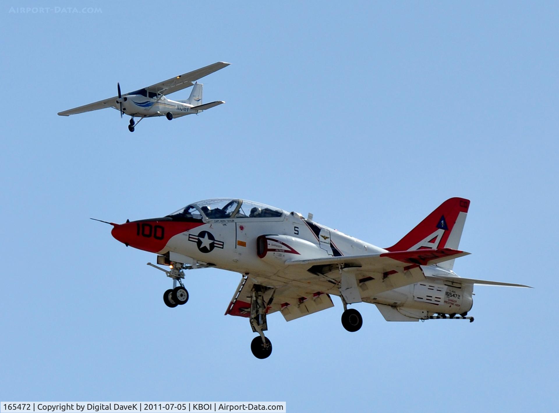 165472, Boeing T-45C Goshawk C/N C029, East approach @ KBOI