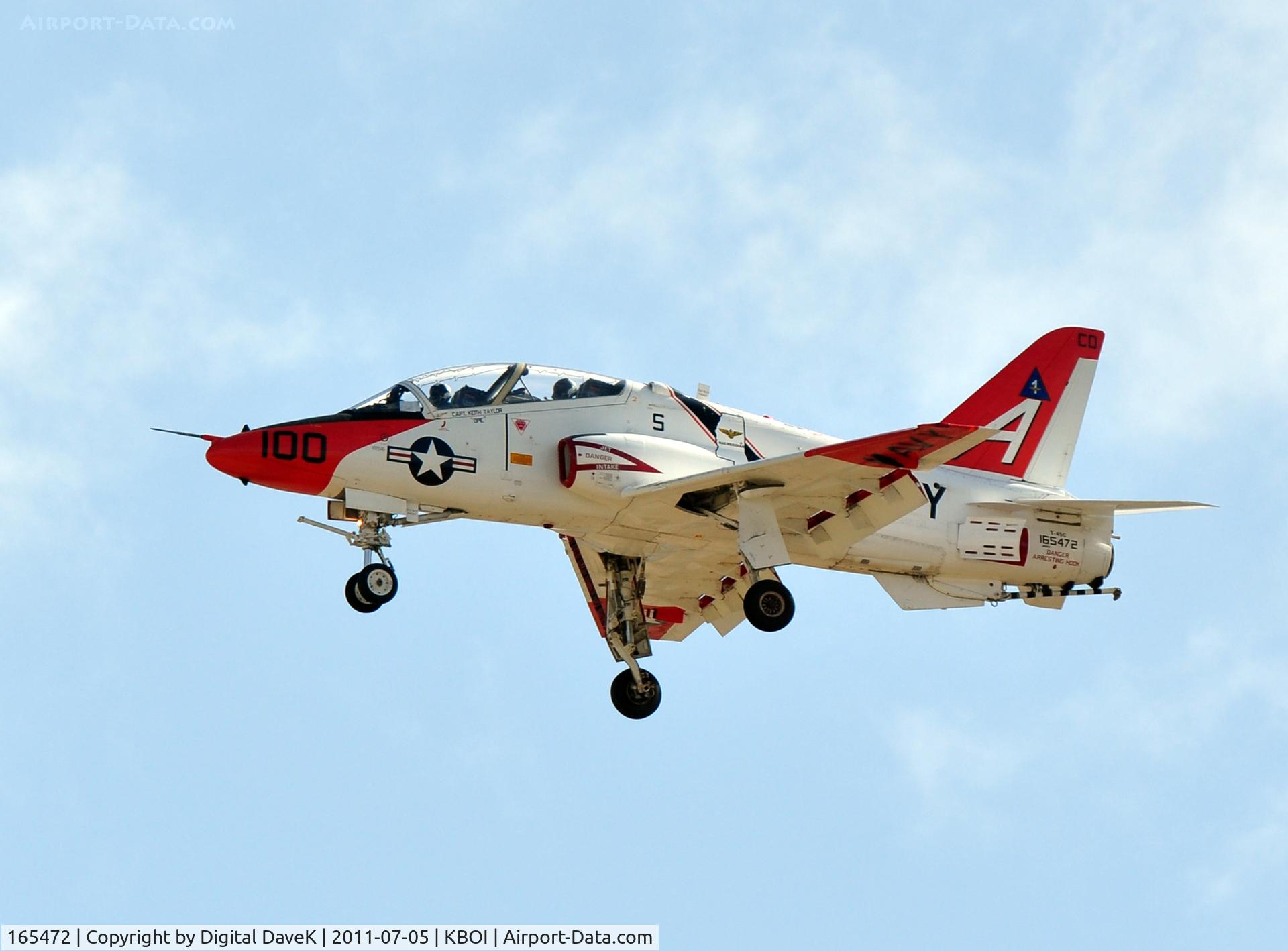 165472, Boeing T-45C Goshawk C/N C029, East approach @ KBOI