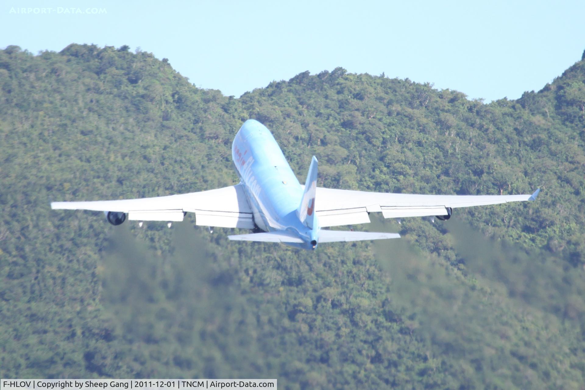 F-HLOV, 1992 Boeing 747-422 C/N 25379, F-HLOV at TNCM