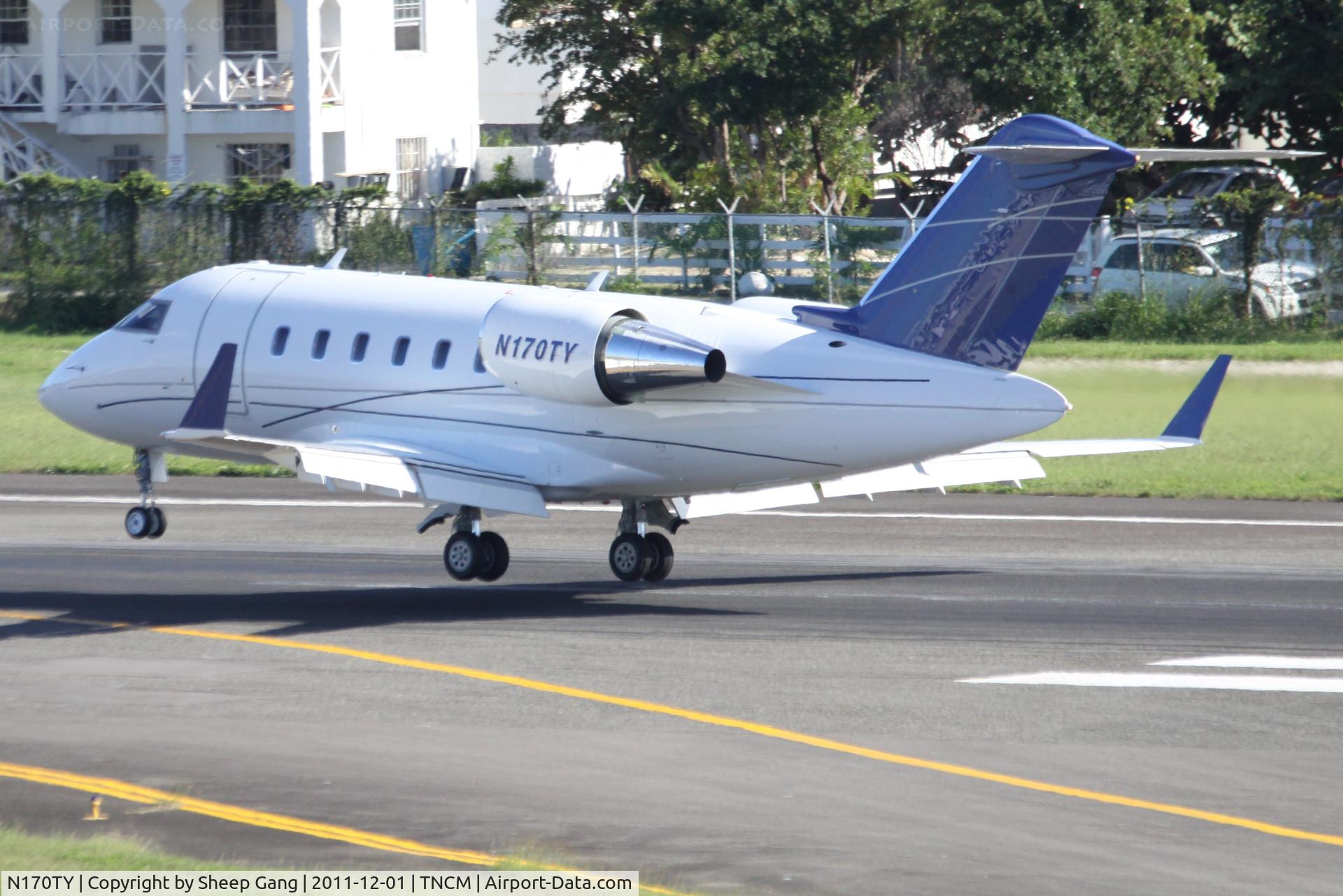 N170TY, 2007 Bombardier Challenger 605 (CL-600-2B16) C/N 5702, N170TY at TNCM