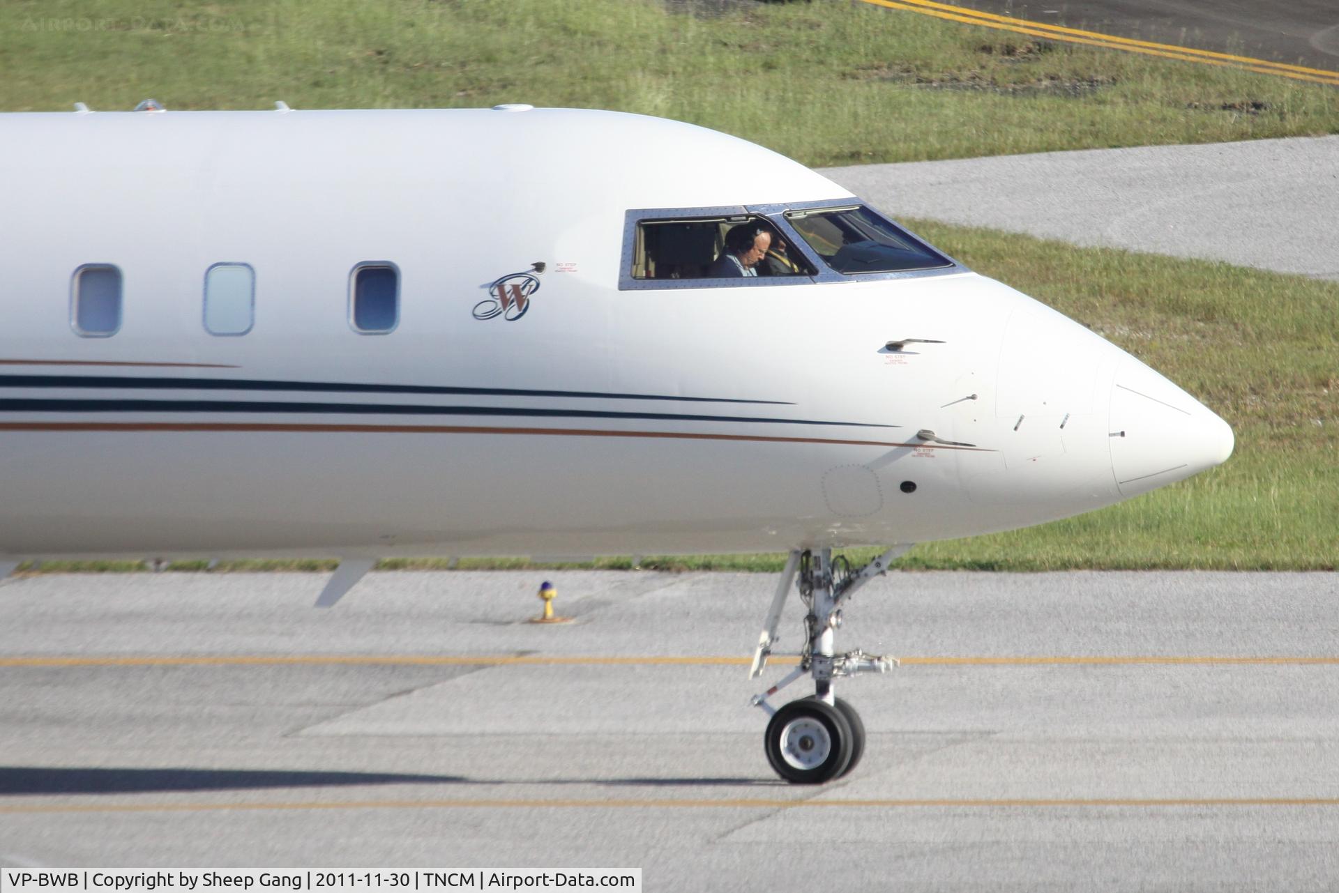 VP-BWB, Bombardier BD-700-1A11 Global 5000 C/N 9161, VP-BWB at TNCM