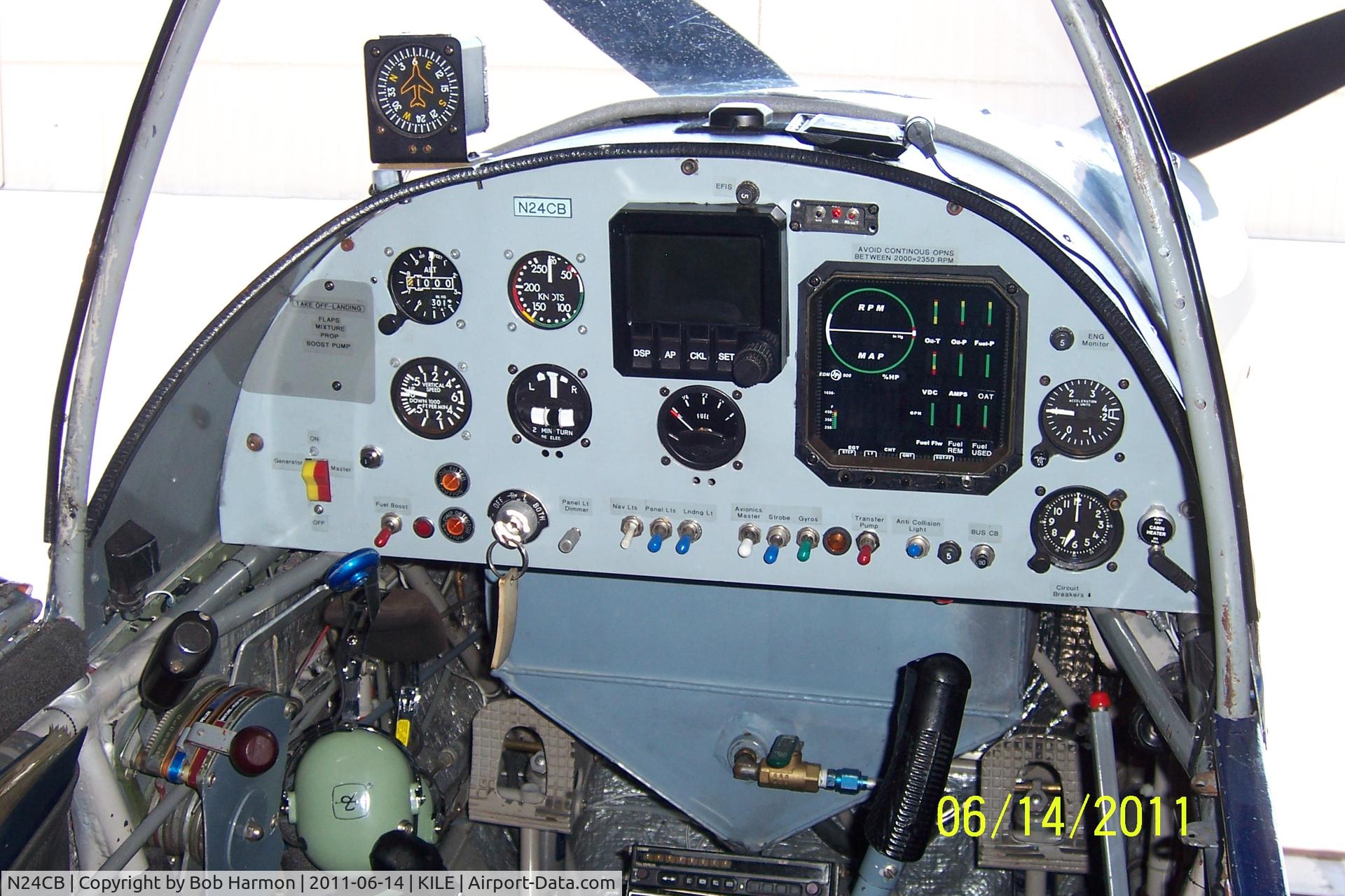 N24CB, 1979 Bond BERYL C/N 2, Front cockpit of N24CB w/EFIS, Engine Monitor, etc.