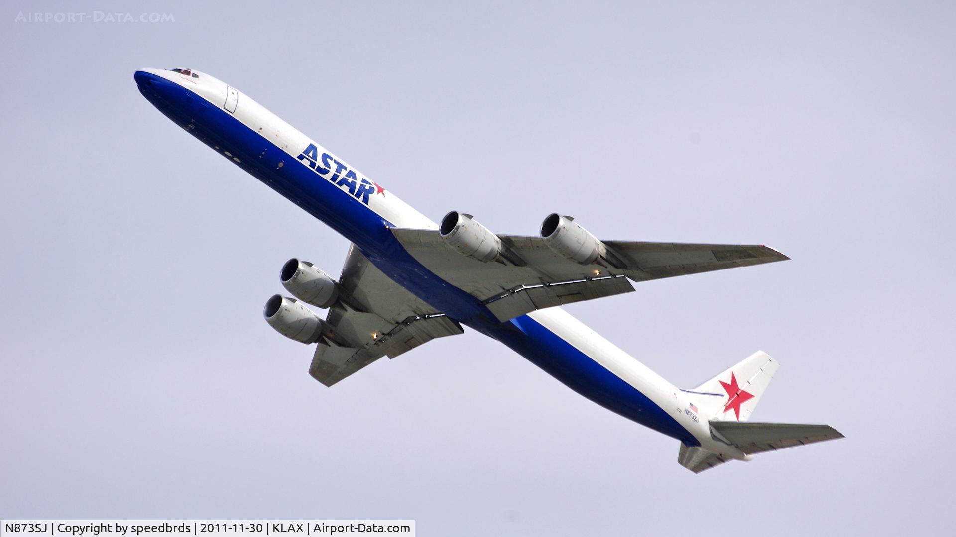 N873SJ, 1970 Douglas DC-8-73F C/N 46091, ASTAR Air Freight DC-8 departing 25L