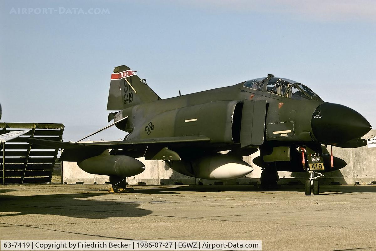 63-7419, 1963 McDonnell F-4C Phantom II C/N 355, ABDR plane at RAF Alconbury