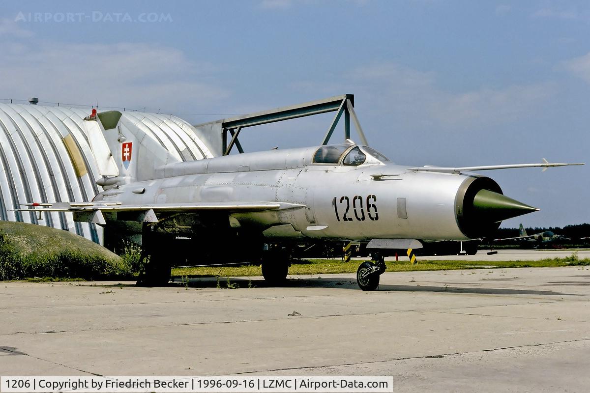 1206, Mikoyan-Gurevich MiG-21MA C/N 961206, unserviceable MiG-21