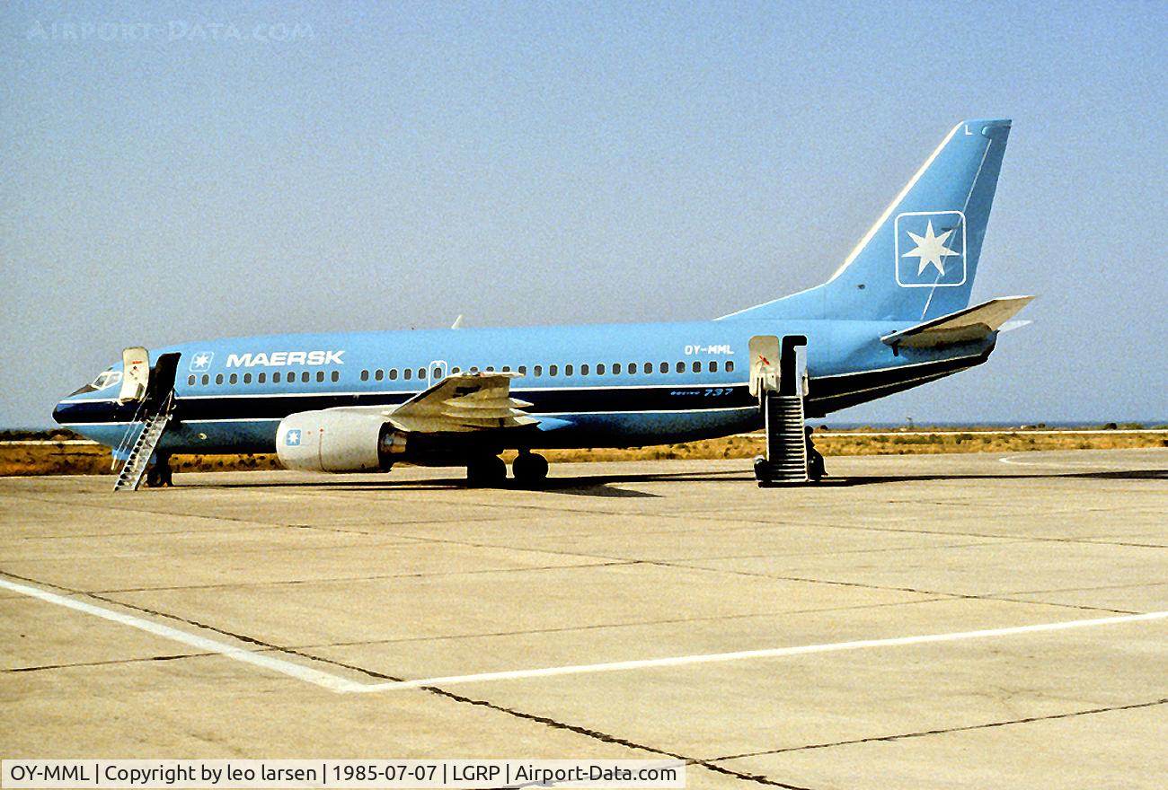 OY-MML, 1985 Boeing 737-3L9 C/N 23332, Rhodos Greece 14.7.85