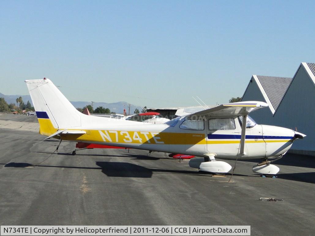 N734TE, 1977 Cessna 172N C/N 17269094, Tied down and parked in transient parking
