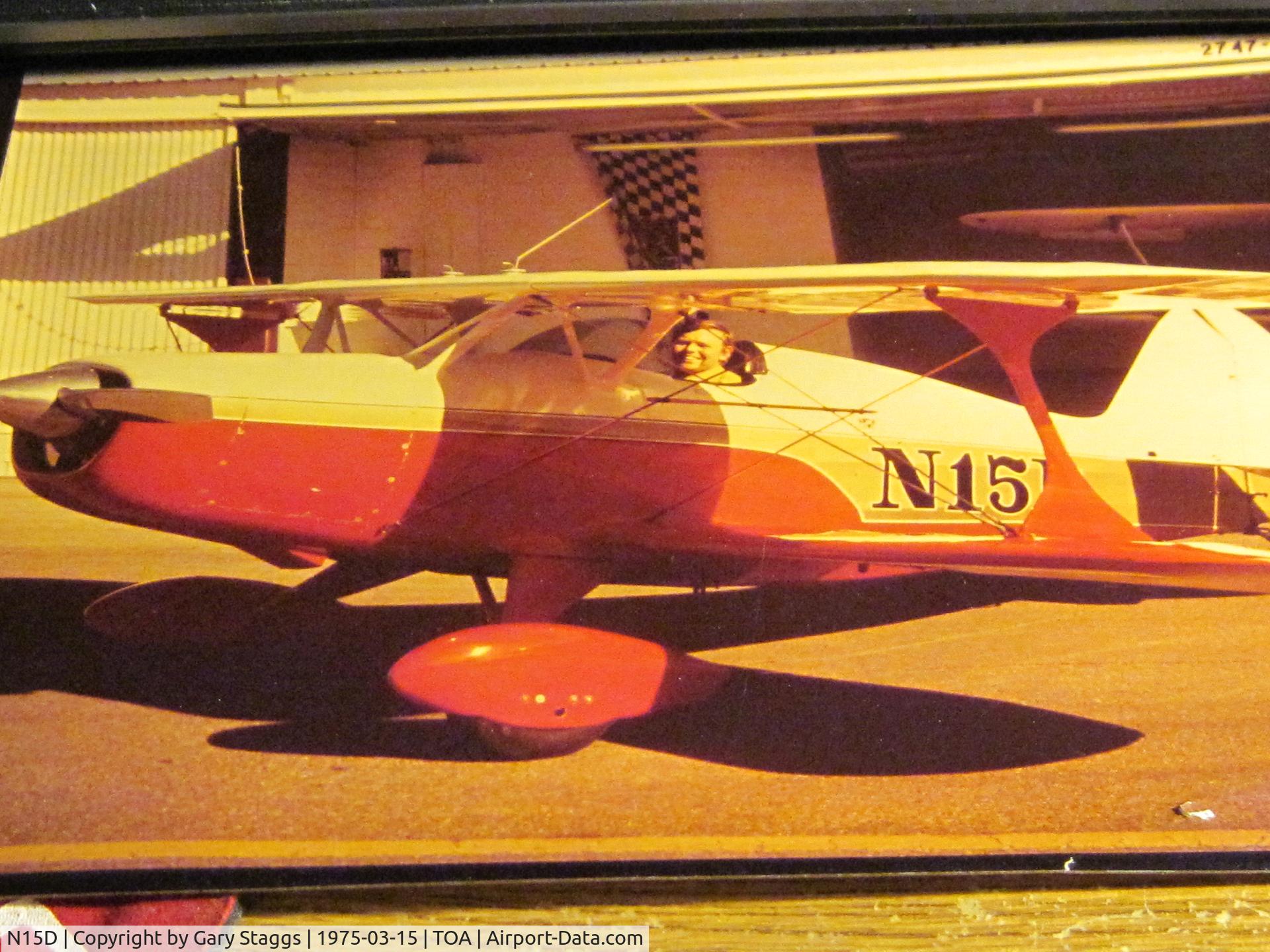 N15D, 1962 Stolp SA-100 Starduster C/N G&H-1, Owner: Tony Ostermeier
Pilot: Gary Staggs