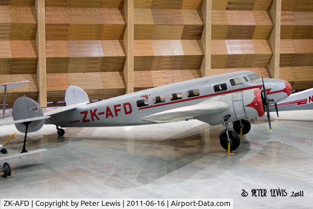 ZK-AFD, 1937 Lockheed 10A Electra C/N 1095, At MoTAT, Auckland.
Actually L-10A ZK-BUT restored as ZK-AFD.