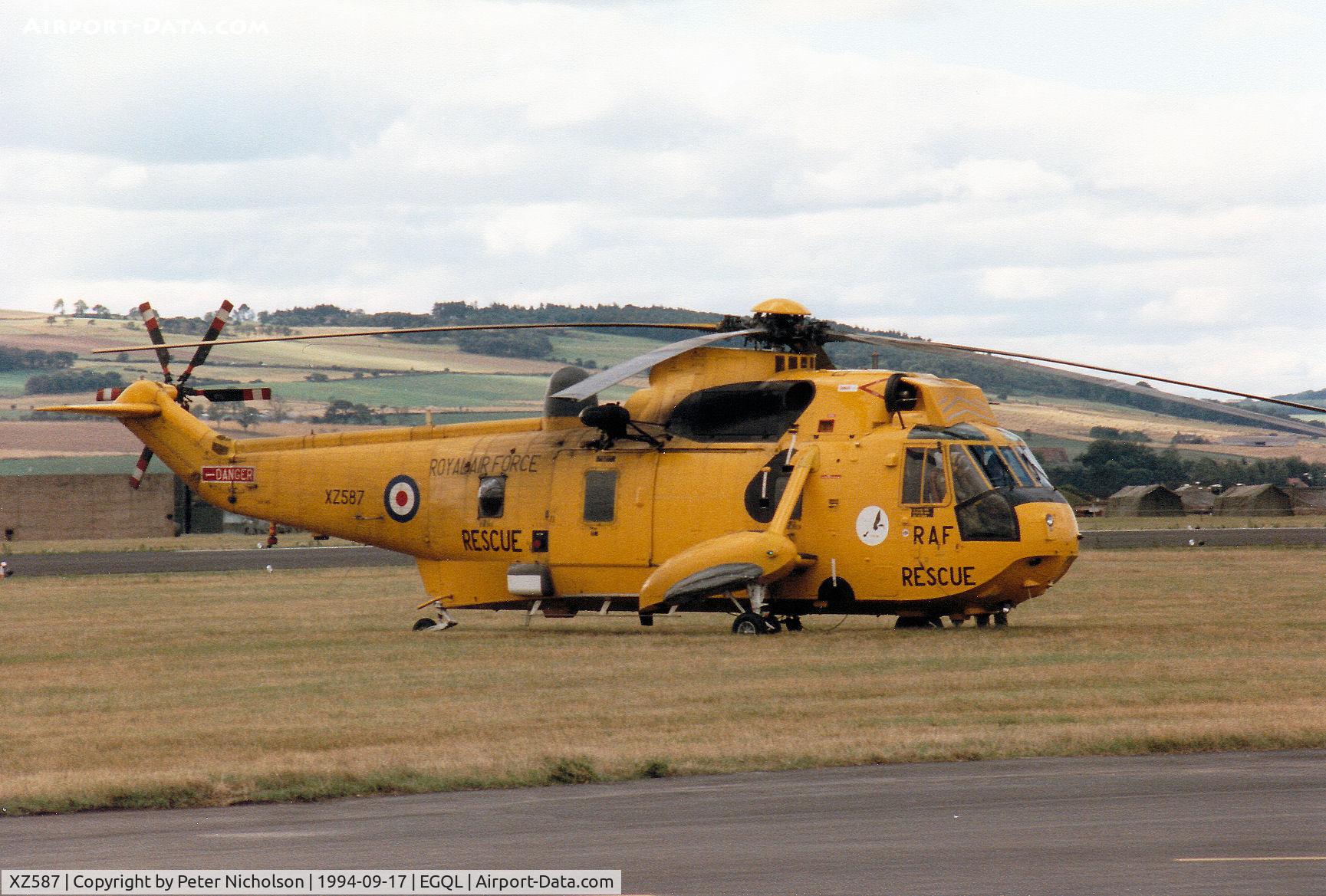 XZ587, 1977 Westland Sea King HAR.3 C/N WA853, Sea King HAR.3 of the resident 202 Squadron at RAF Leuchars on display at the 1994 Airshow.
