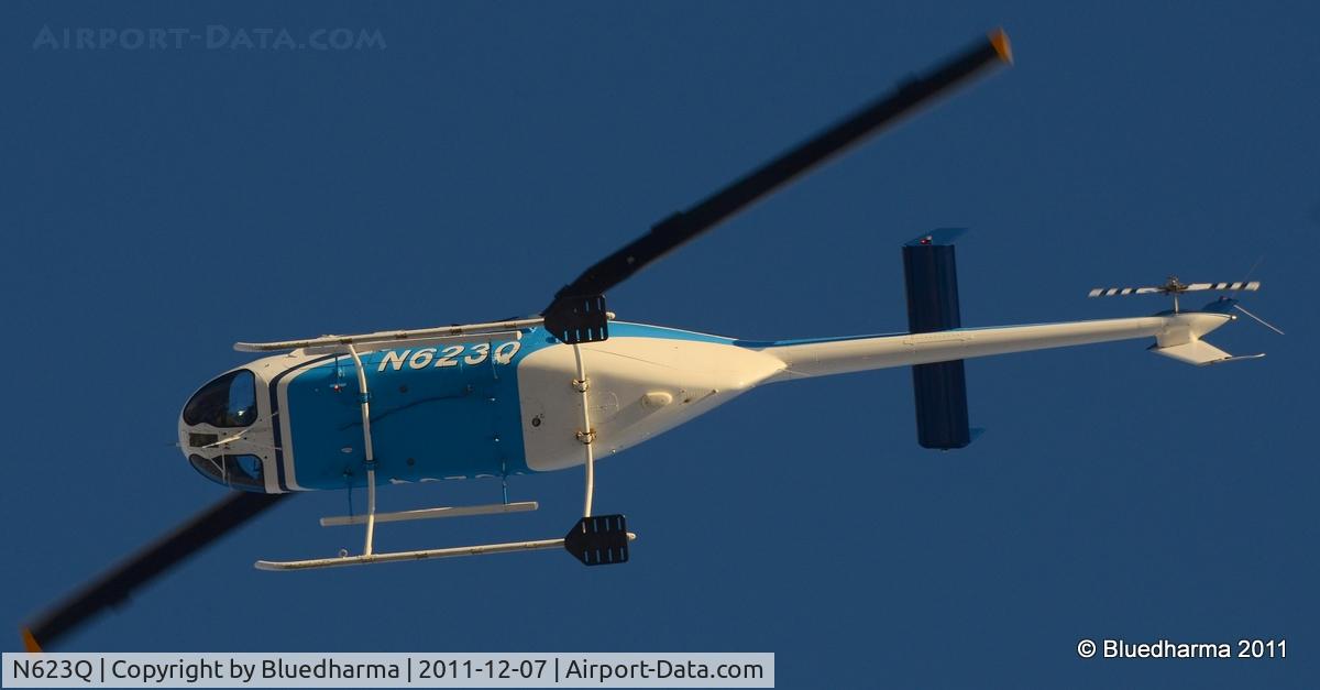 N623Q, 1988 Bell 206L-3 LongRanger III C/N 51258, Flying over West Littleton, Colorado.