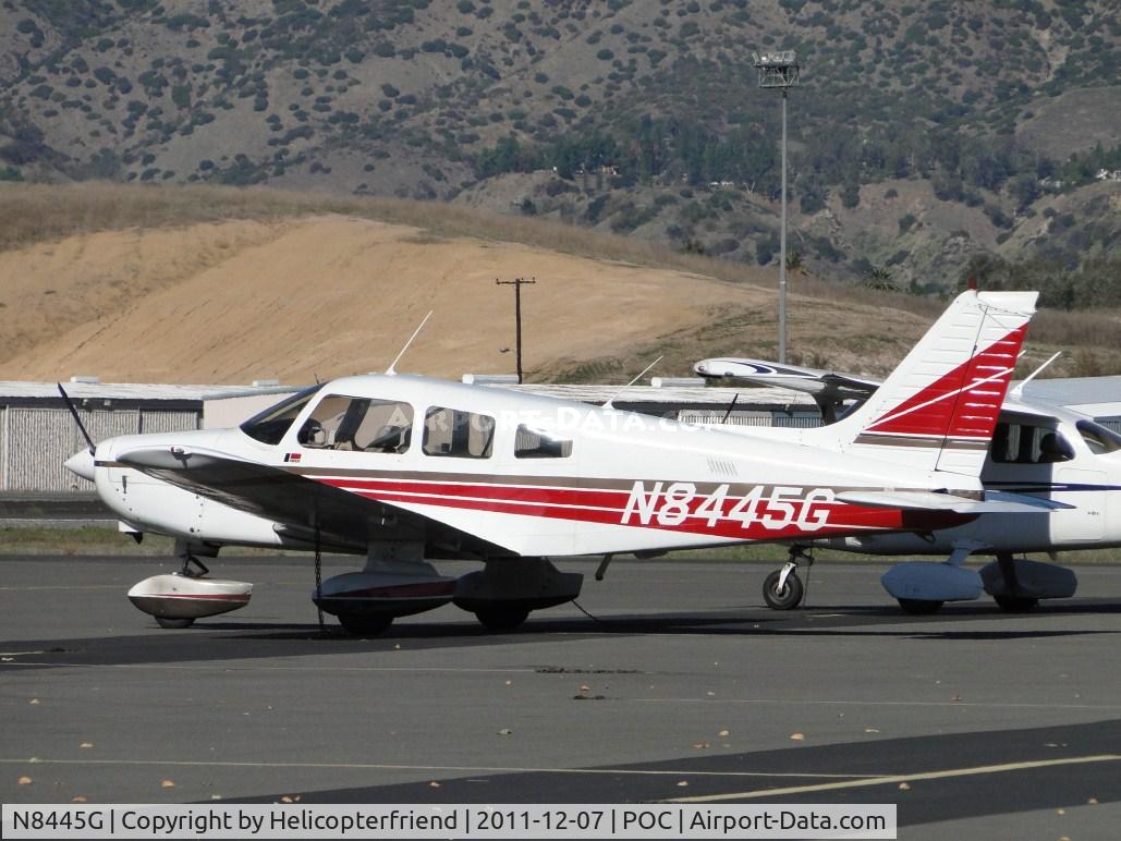 N8445G, 1981 Piper PA-28-161 C/N 28-8216017, Parked in transient parking