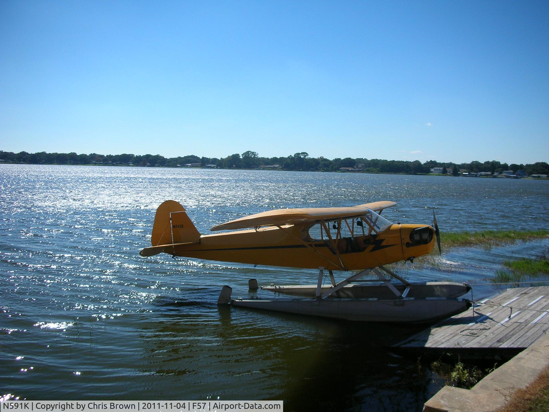 N591K, 1940 Piper J3L-65 Cub Cub C/N 5560, At Jack Brown's Seaplane Base