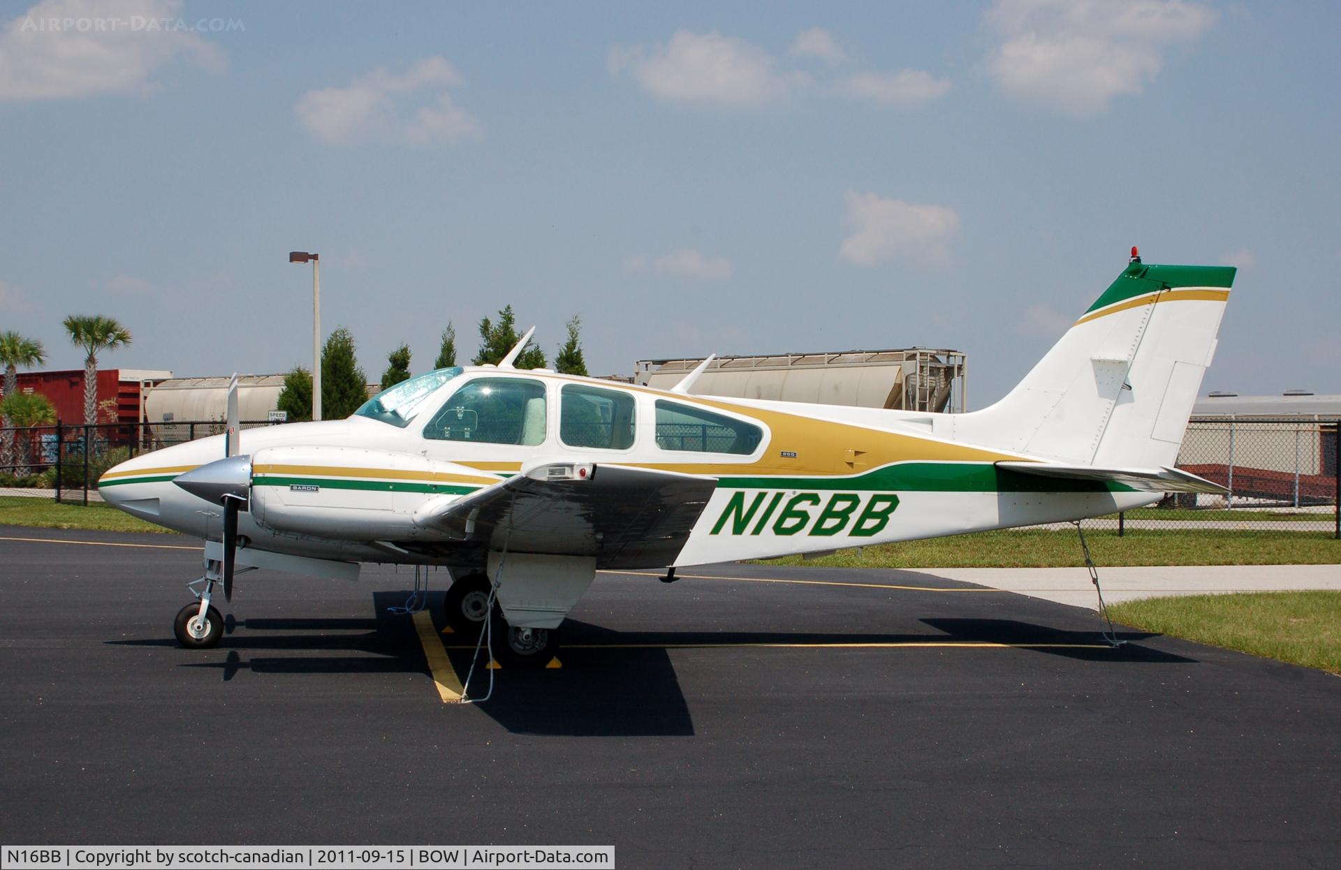 N16BB, 1974 Beech 95-B55 (T42A) Baron C/N TC-1749, 1974 Beech B55 N16BB at Bartow Municipal Airport, Bartow, FL