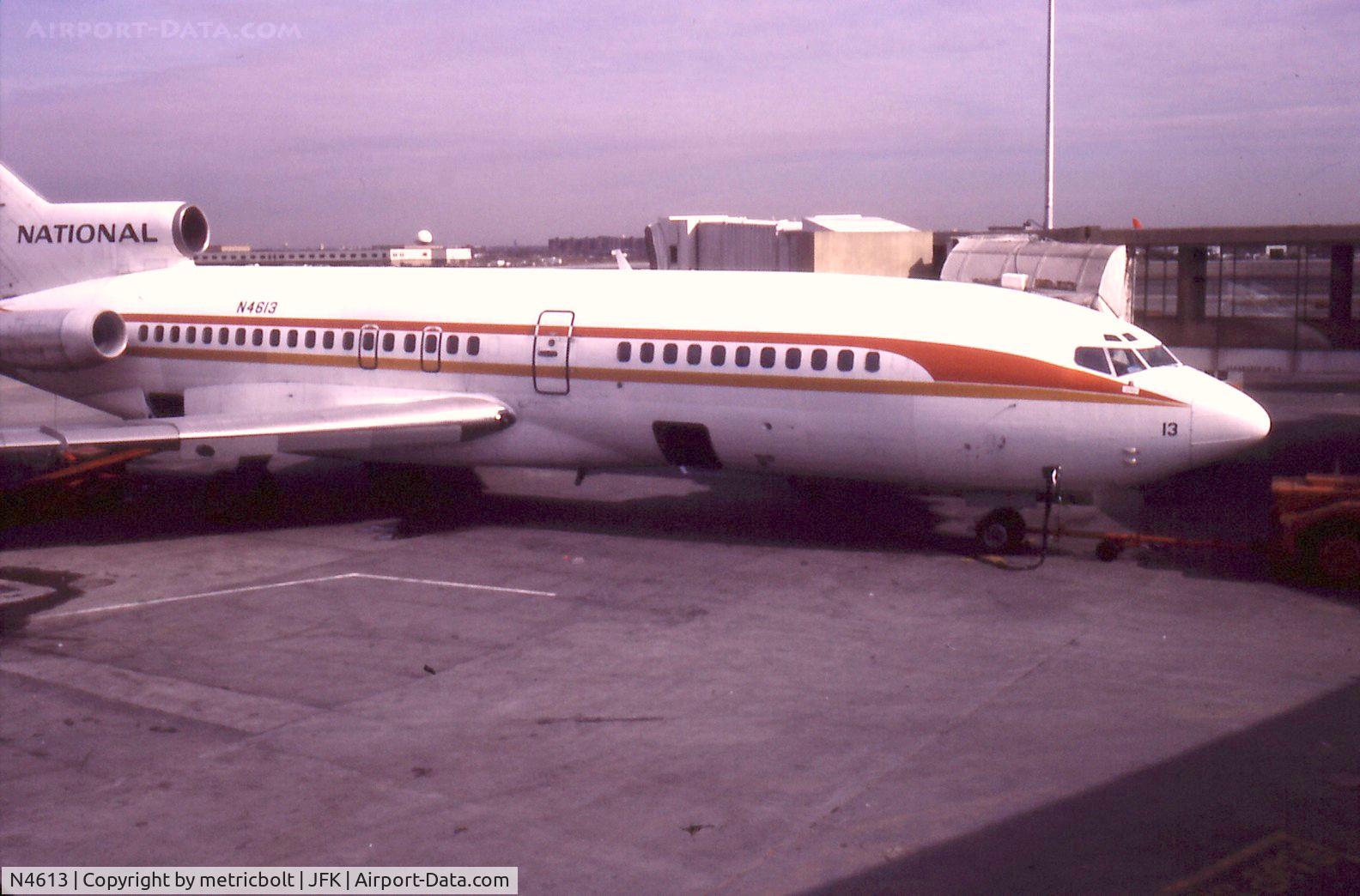 N4613, 1964 Boeing 727-35 C/N 18814, National B727-35(c/n 18814) at JFK,1980s