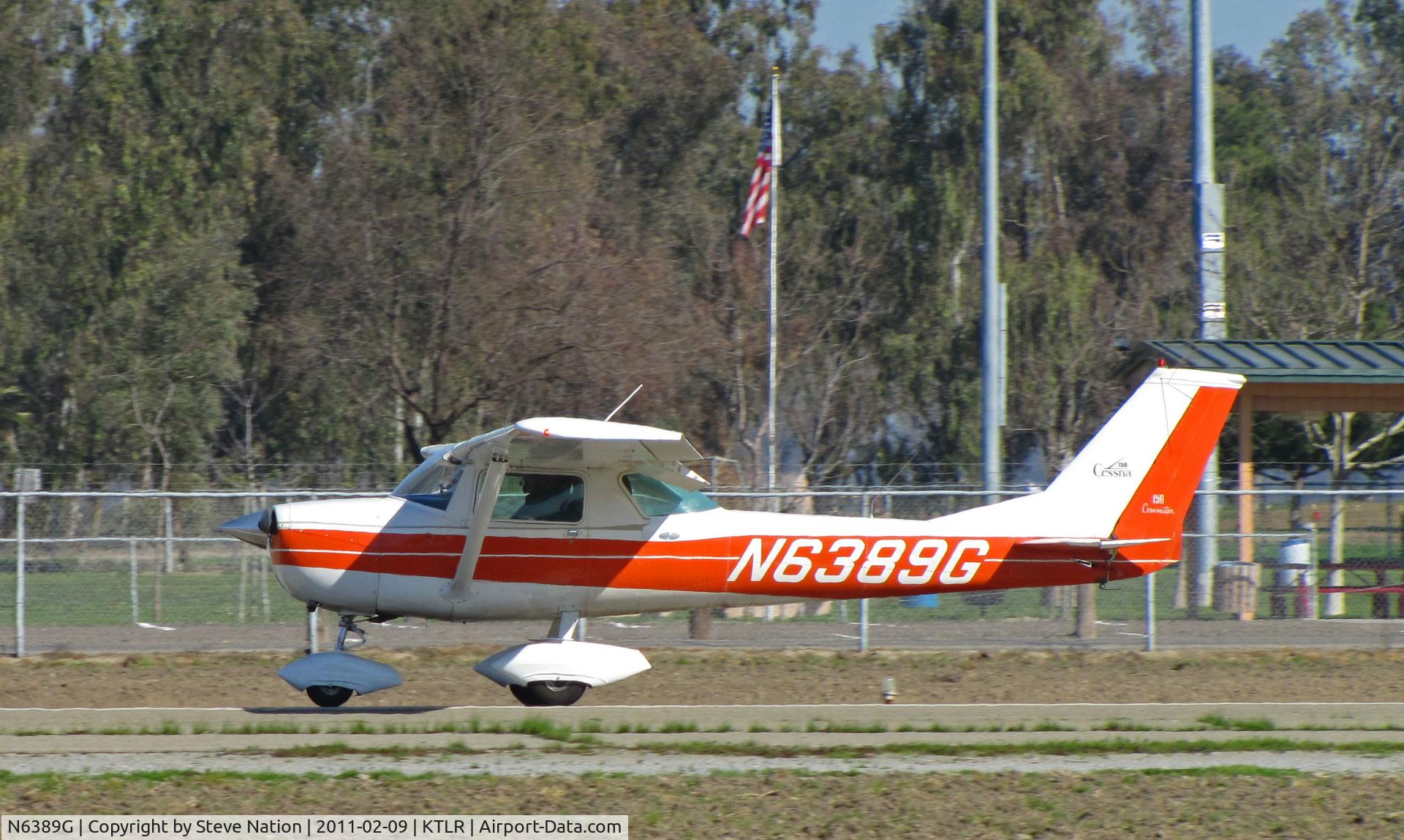 N6389G, 1970 Cessna 150K C/N 15071889, Wasco, CA-based 1970 Cessna 150K rolling-out @ Tulare, CA