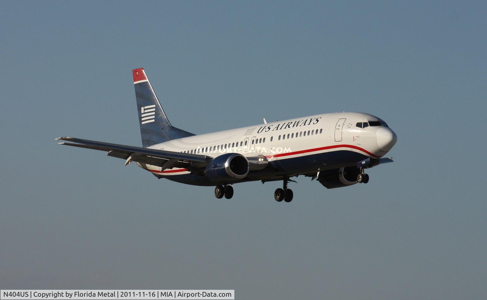 N404US, 1989 Boeing 737-401 C/N 23886, US Airways 737