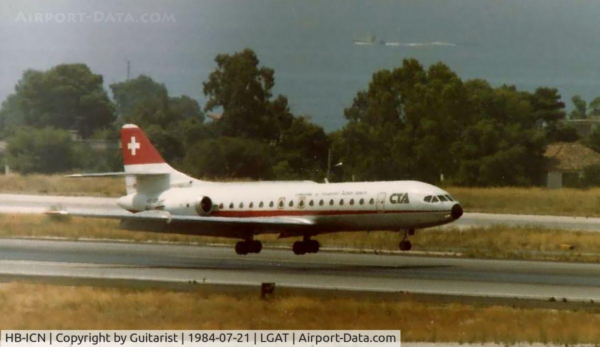 HB-ICN, 1968 Sud Aviation SE-210 Caravelle 10R C/N 253, A CTA SE210 lands at ATH