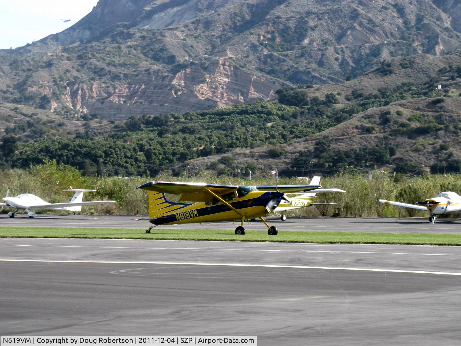N619VM, 1981 Cessna A185F Skywagon 185 C/N 18504284, 1981 Cessna A185F SKYWAGON II, Continental IO-550-N 300 Hp, STOL landing Rwy 22L grass