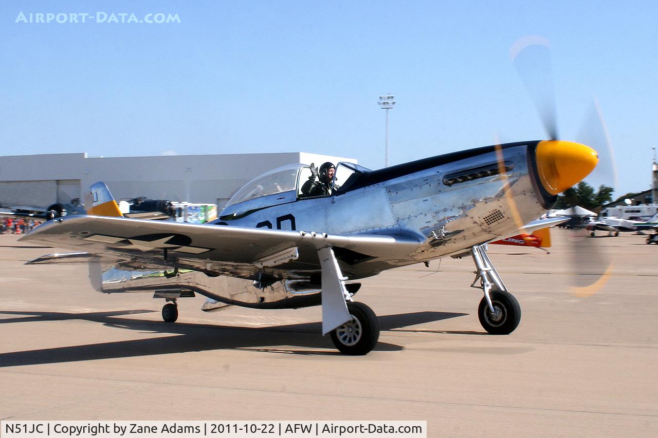 N51JC, 1944 North American P-51D Mustang C/N 122-38798, At the 2011 Alliance Airshow - Fort Worth, TX