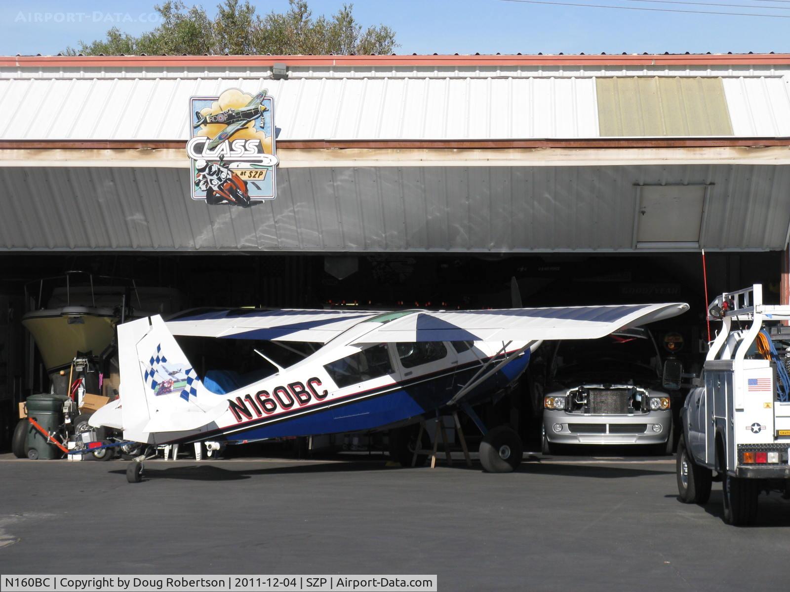 N160BC, 2004 American Champion 8GCBC Scout C/N 457-2004, 2004 American Champion 8GCBC SCOUT, Lycoming O&VO-360 180 Hp, spades, Micro vortex generators, tundra tires, at hangar