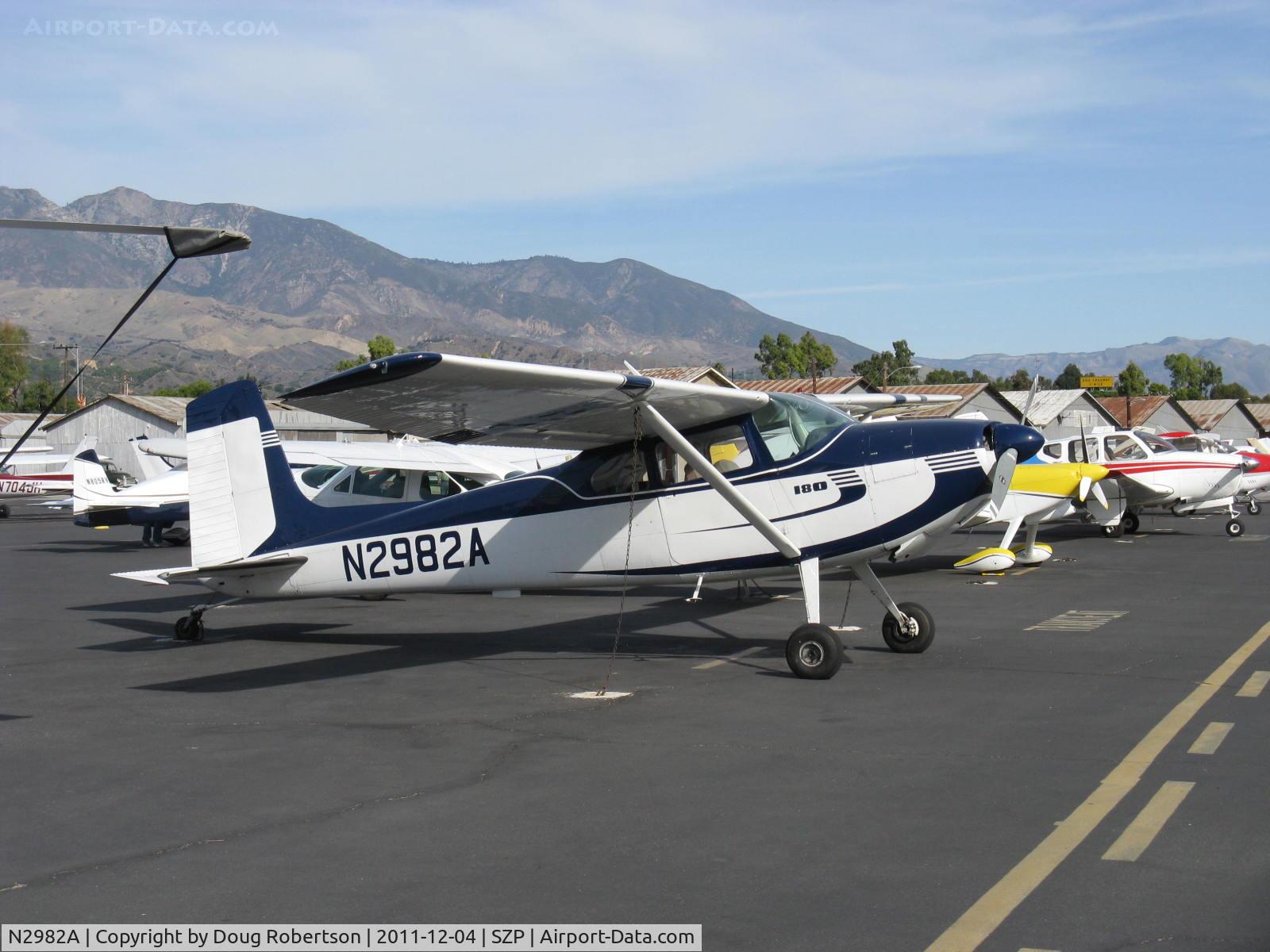 N2982A, 1953 Cessna 180 C/N 30182, 1953 Cessna 180, Continental O-470-A 225 Hp, first year of production