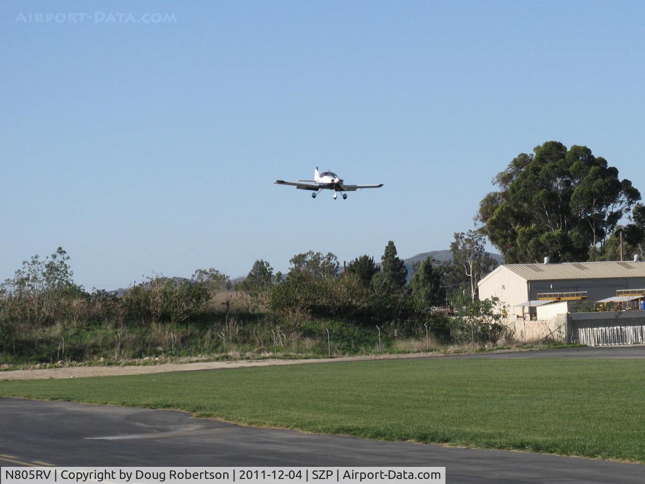N805RV, 2007 Vans RV-6A C/N 25686, 2007 Dierenfield VAN's RV-6A, Lycoming IO-390-X 210 Hp, on final Rwy 04