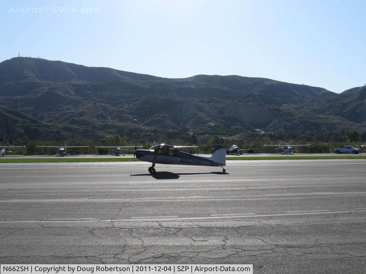 N662SH, 1962 Cessna 150B C/N 15059641, 1962 Cessna 150B taildragger conversion with Micro vortex generators mod, Continental O-200 100 Hp, landing roll Rwy 04
